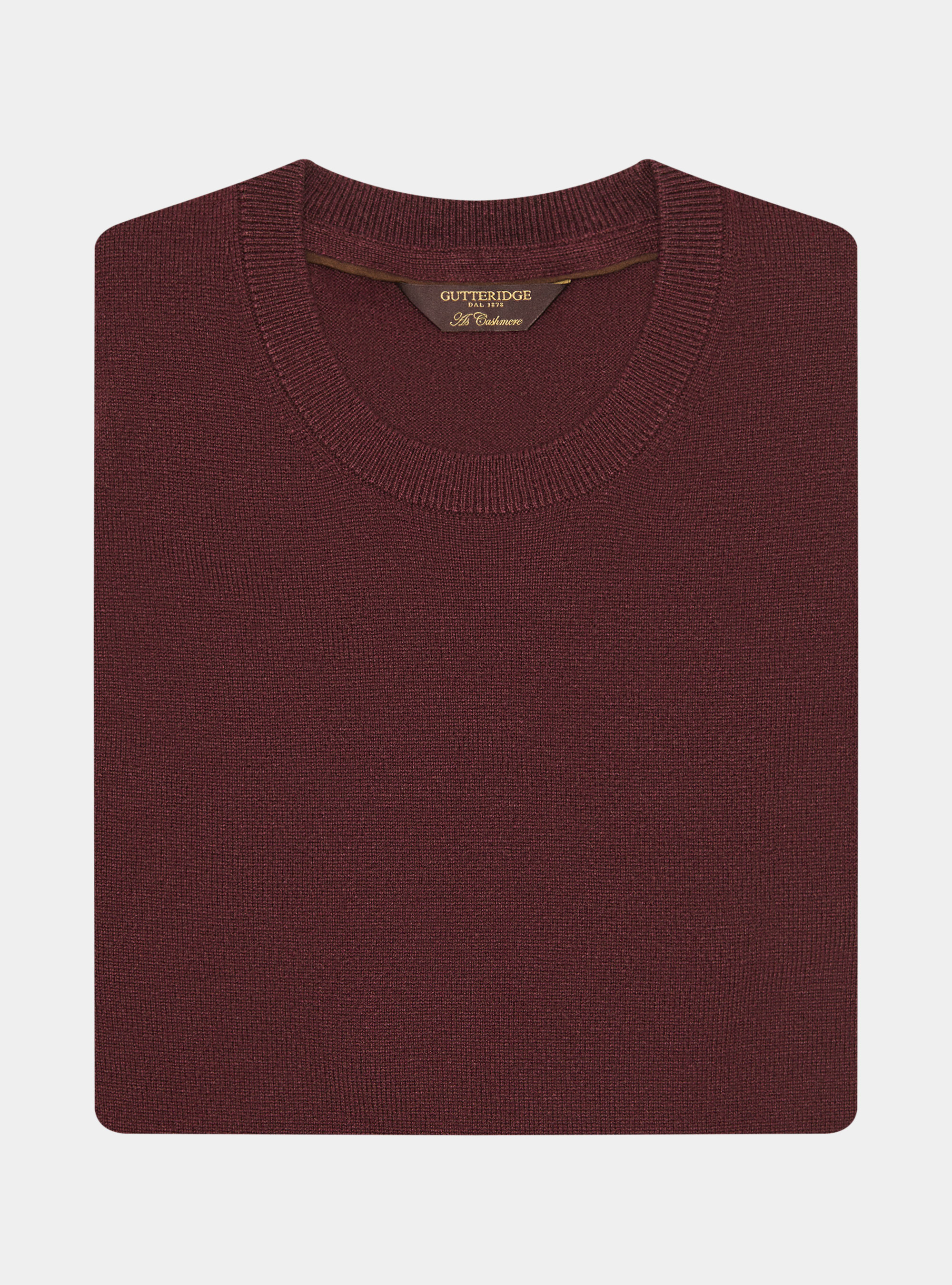 Maglia girocollo in misto lana, BORDEAUX