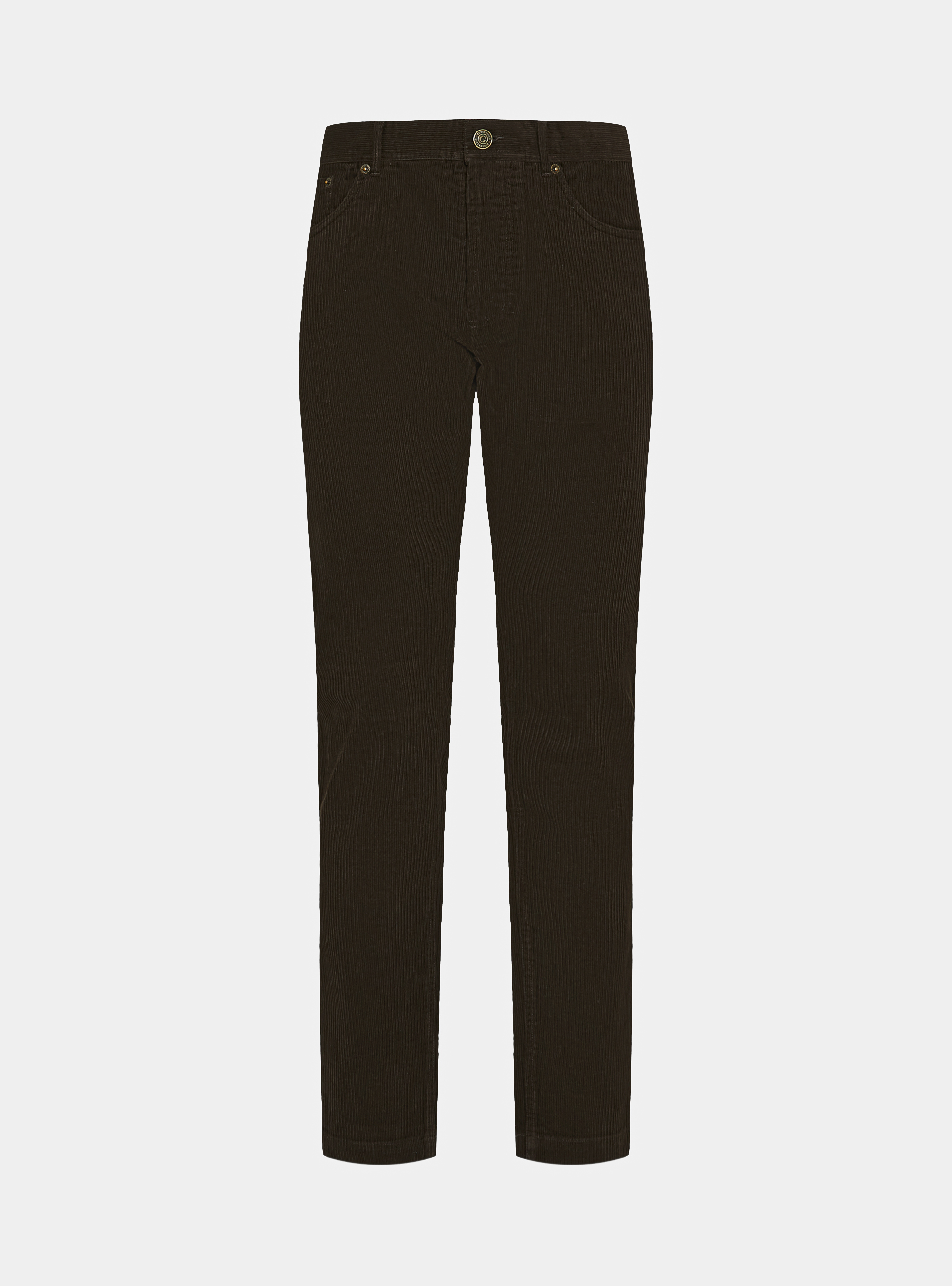 Corduroy five-pocket trousers, BROWN