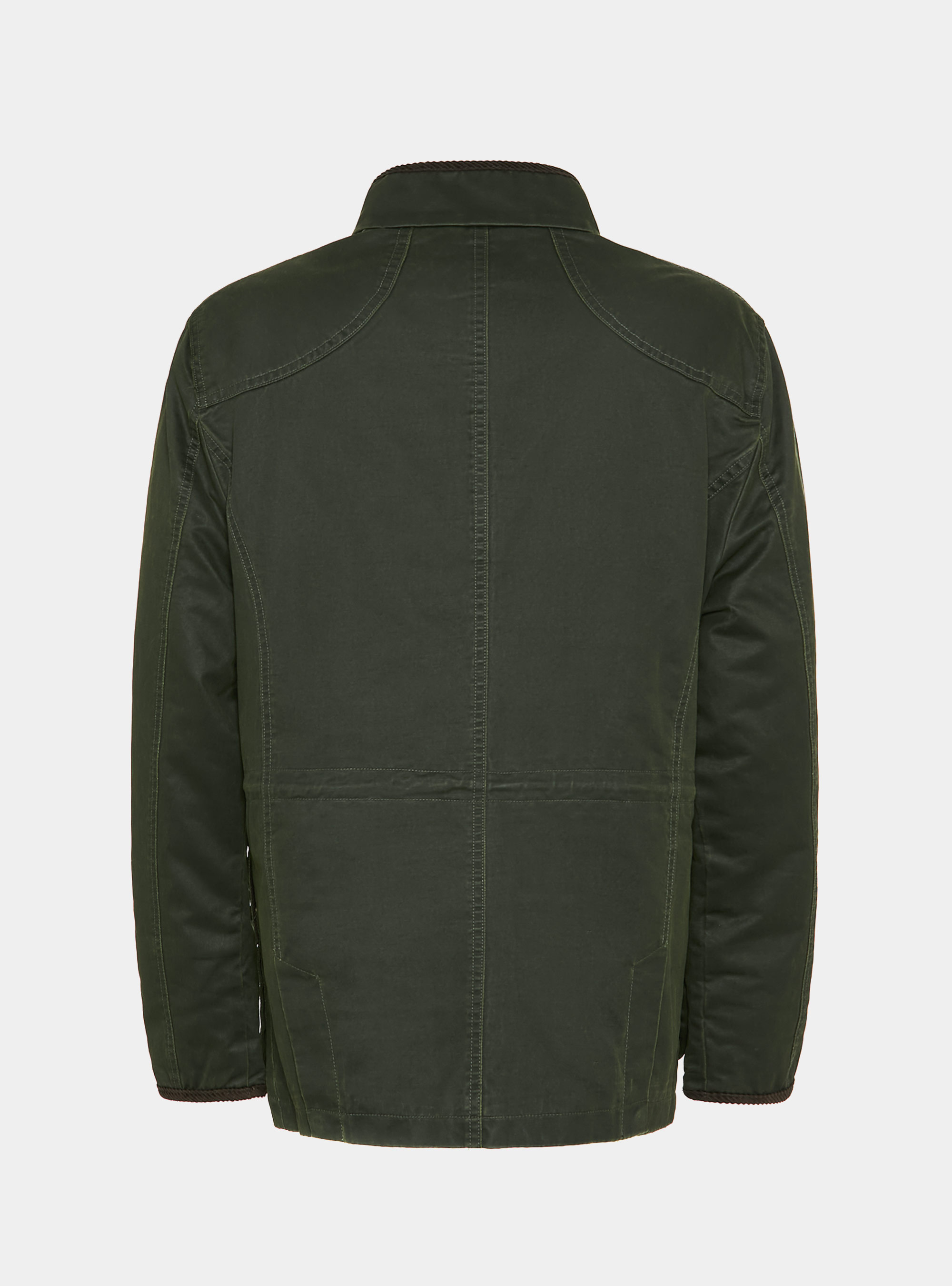 Field jacket de algod&oacute;n encerado, VERDE