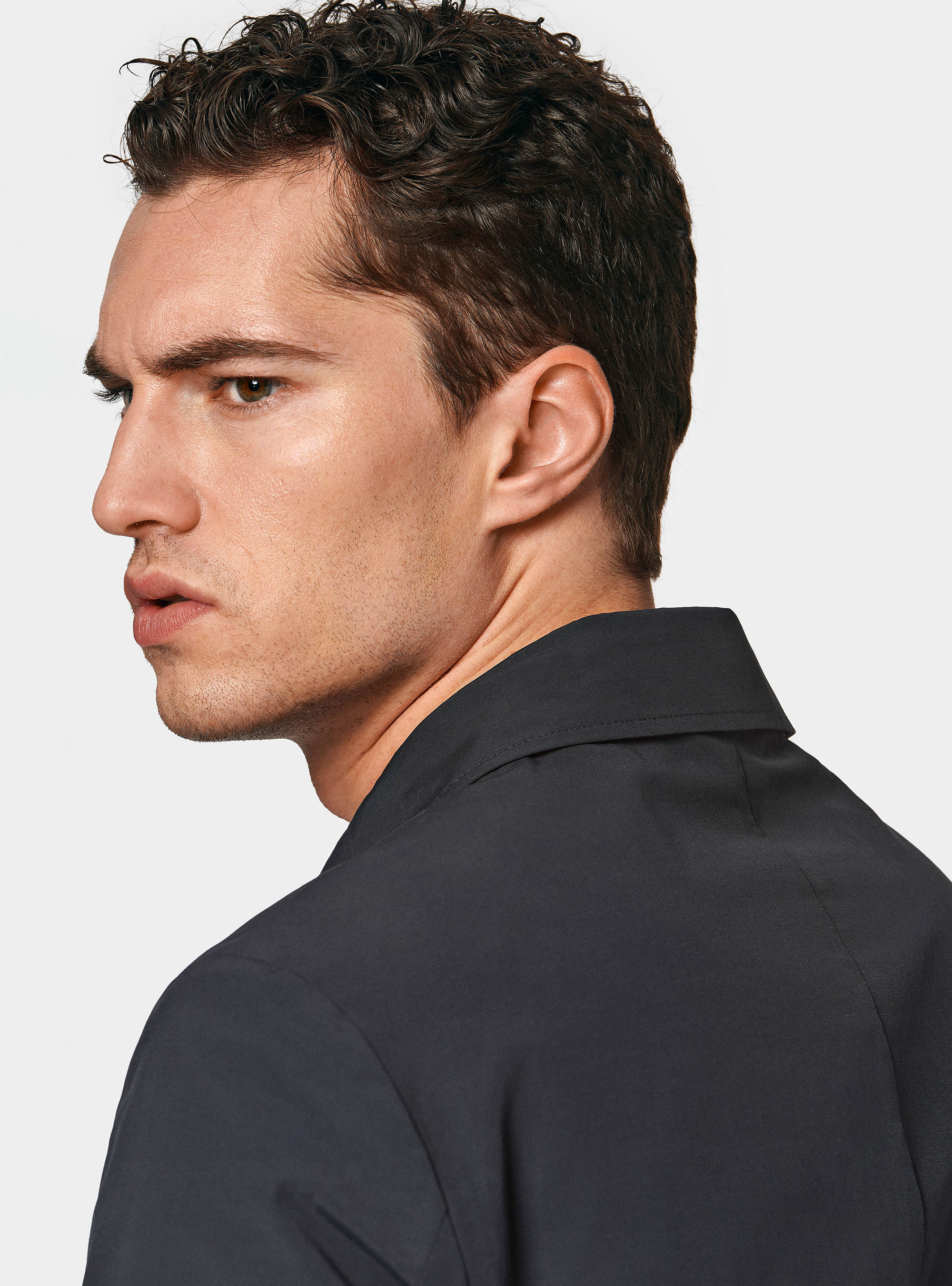 Field jacket in misto cotone nylon, NAVY BLUE