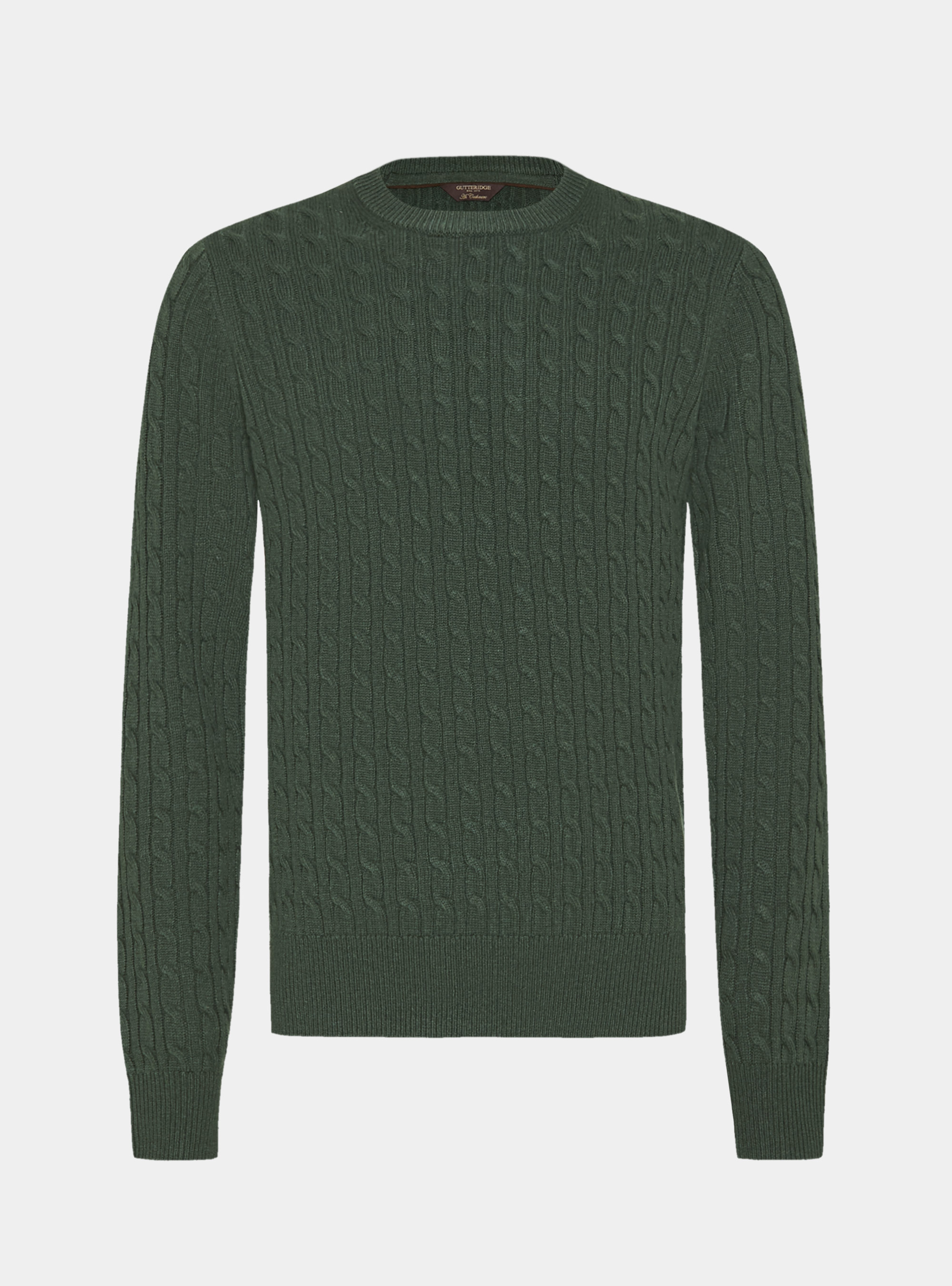 Crew-neck sweater with wool and cashmere braid, MILITARE 0609C