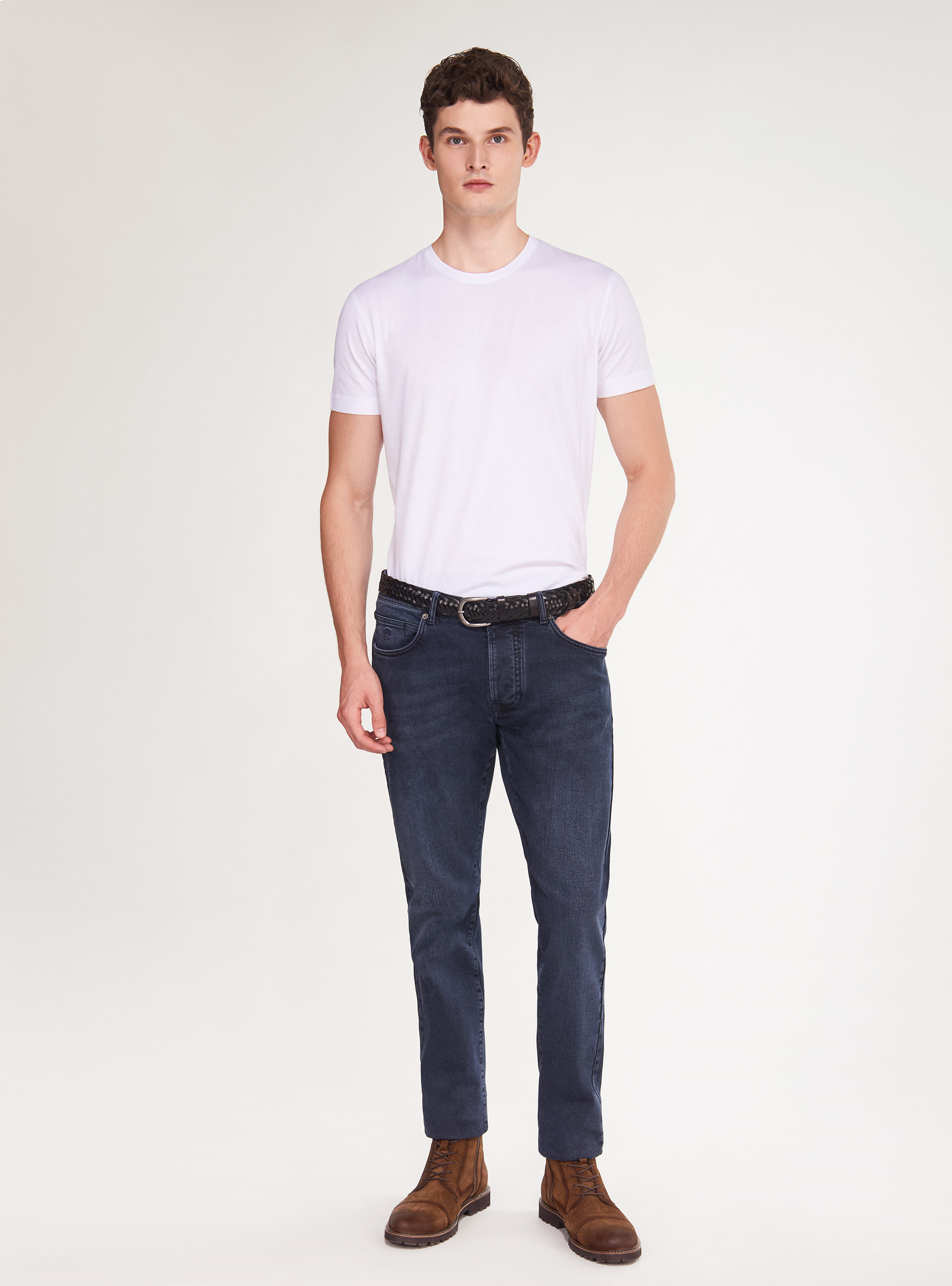 Tshirt in jersey di cotone supima, BIANCO