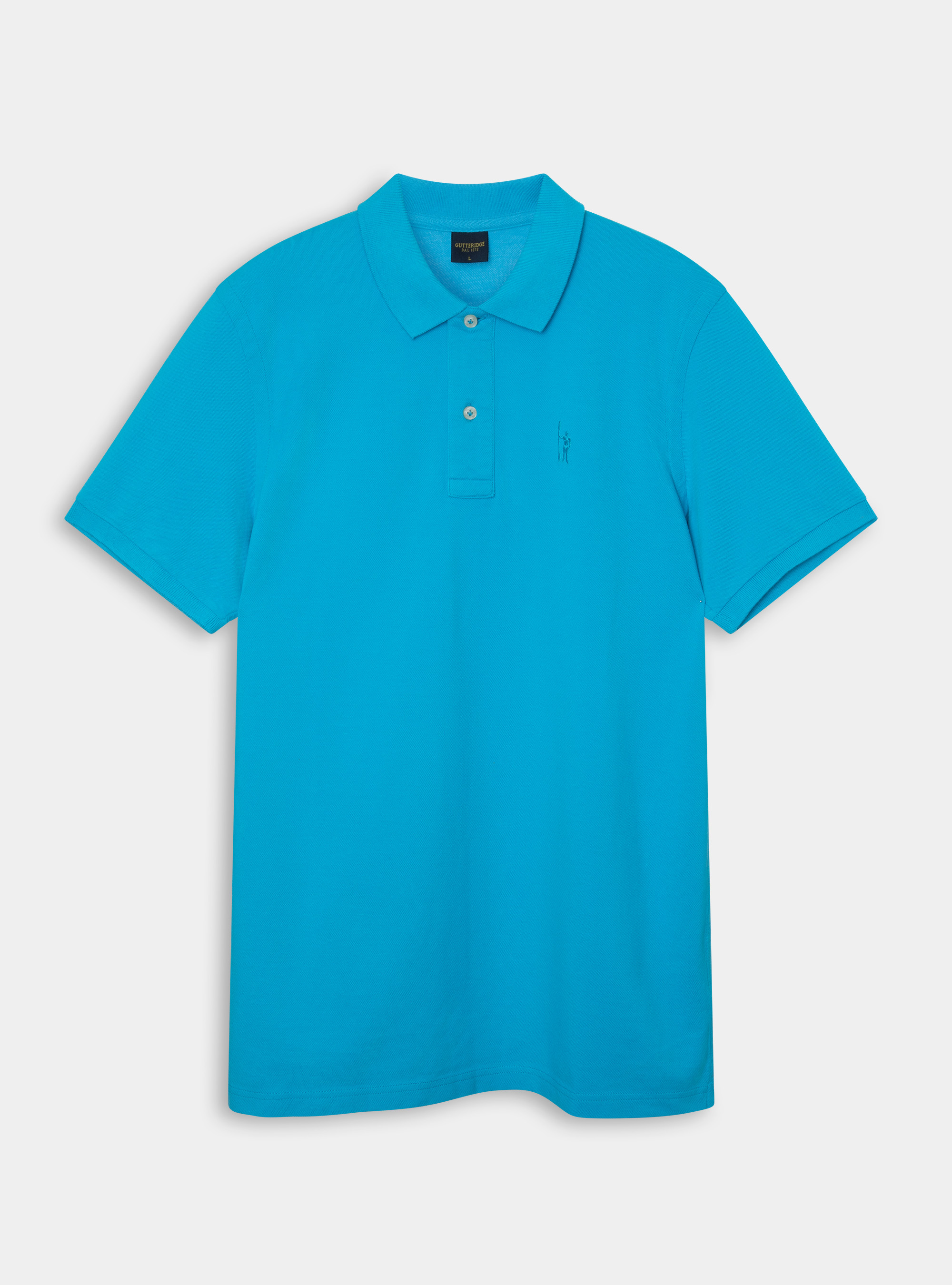 Polo cl&aacute;sico de piqu&eacute;, TURCHESE 0258C