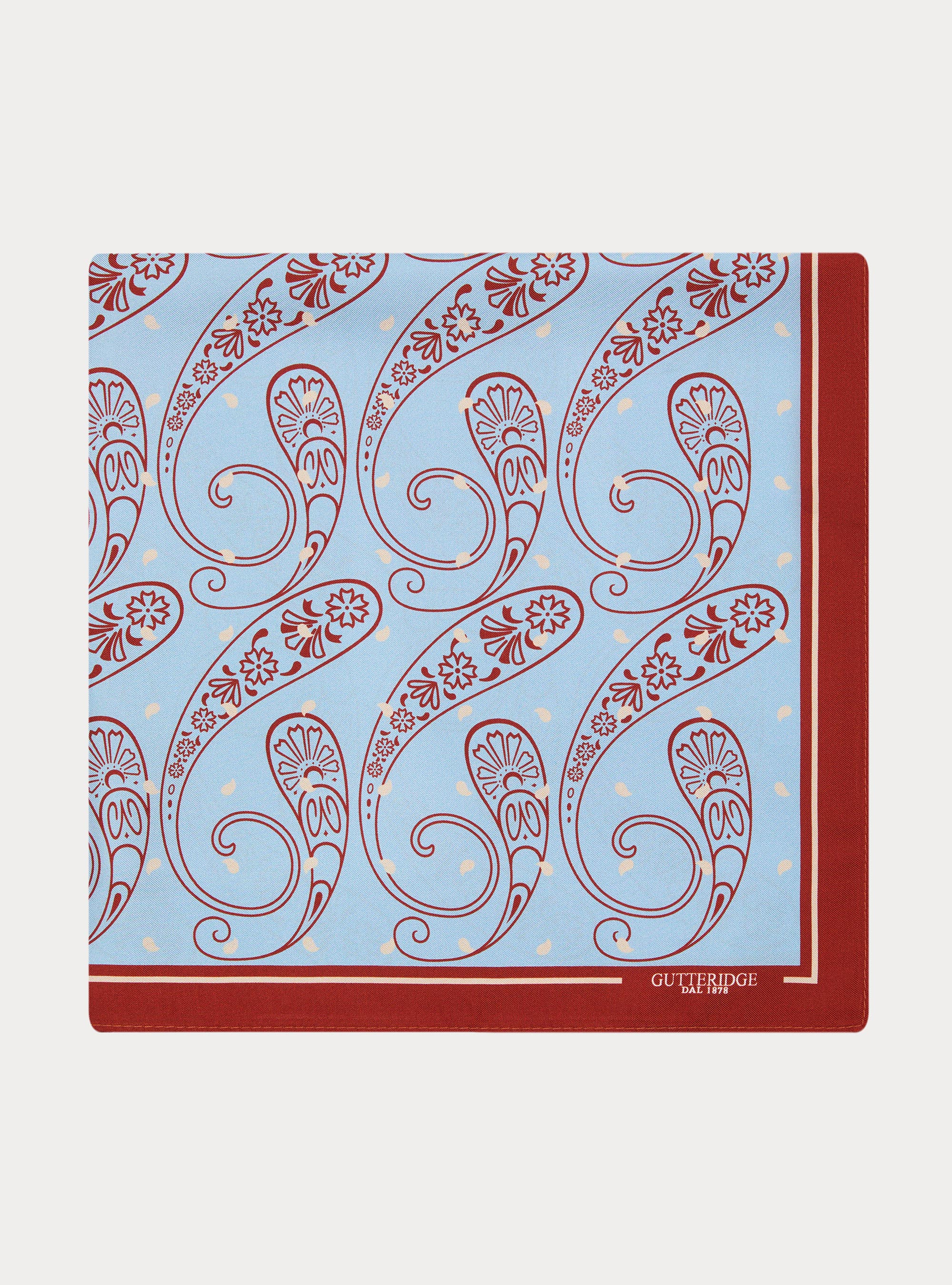Seidentuch mit Paisley-Muster, AZZURRO 0282C