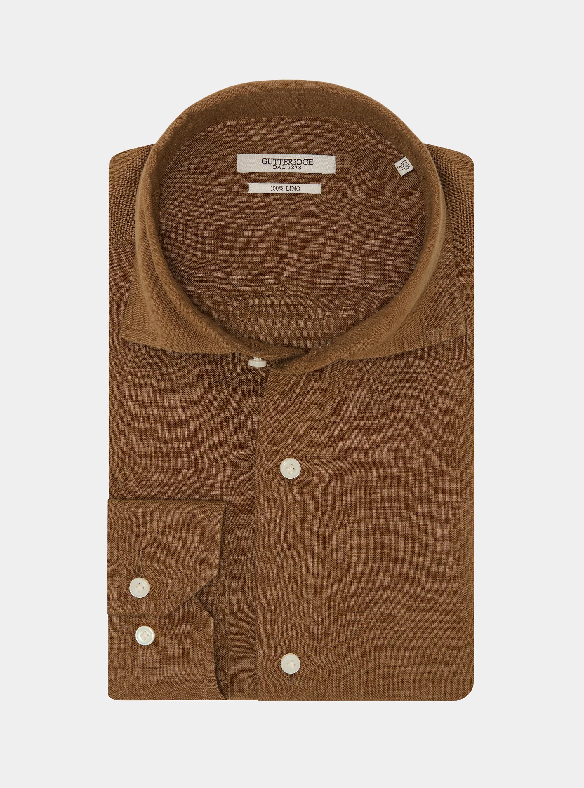 Camisa de lino puro, MULTICOLORE