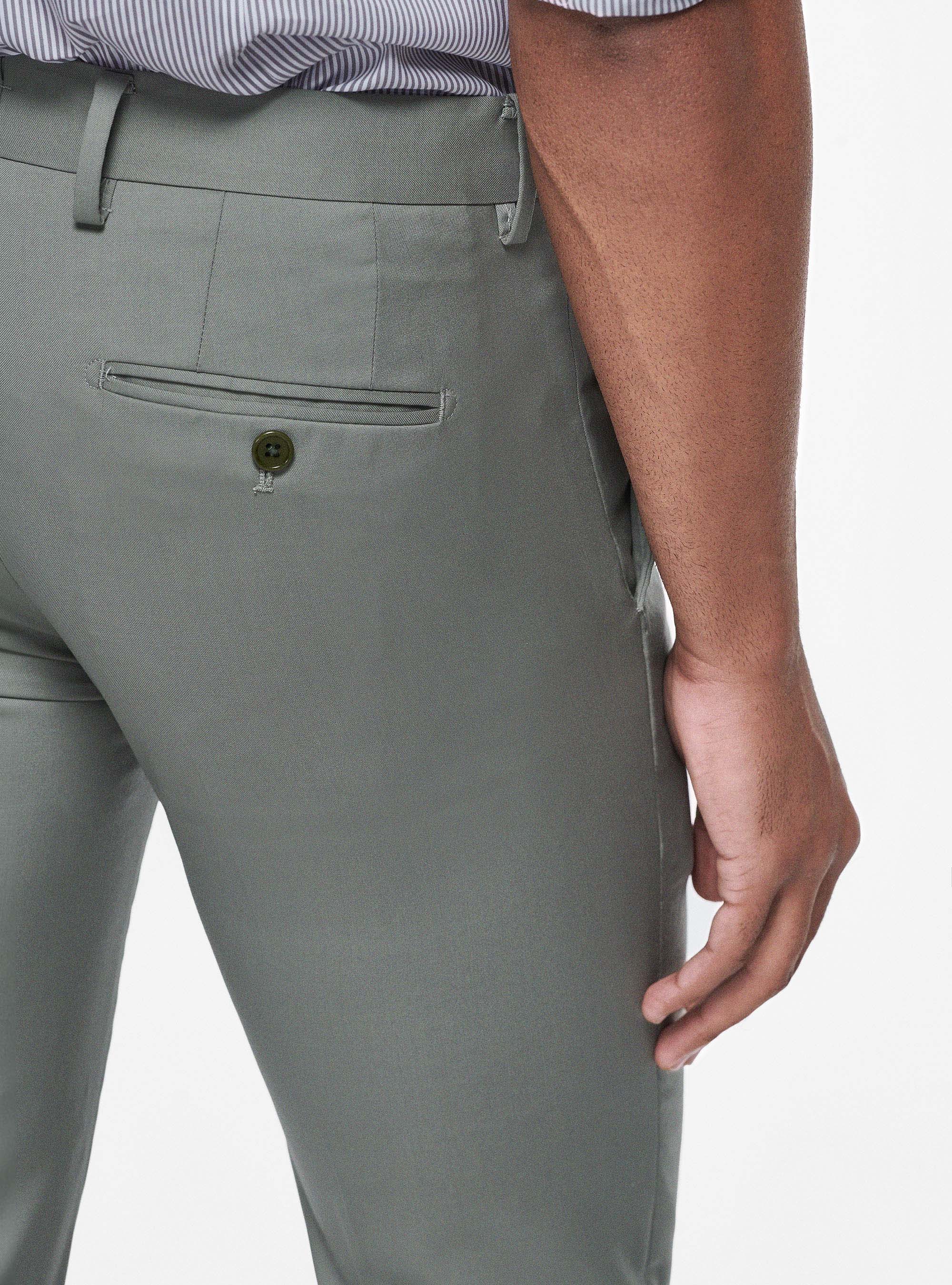 Hose aus superfeiner 110er Schurwolle, SALVIA 0602C
