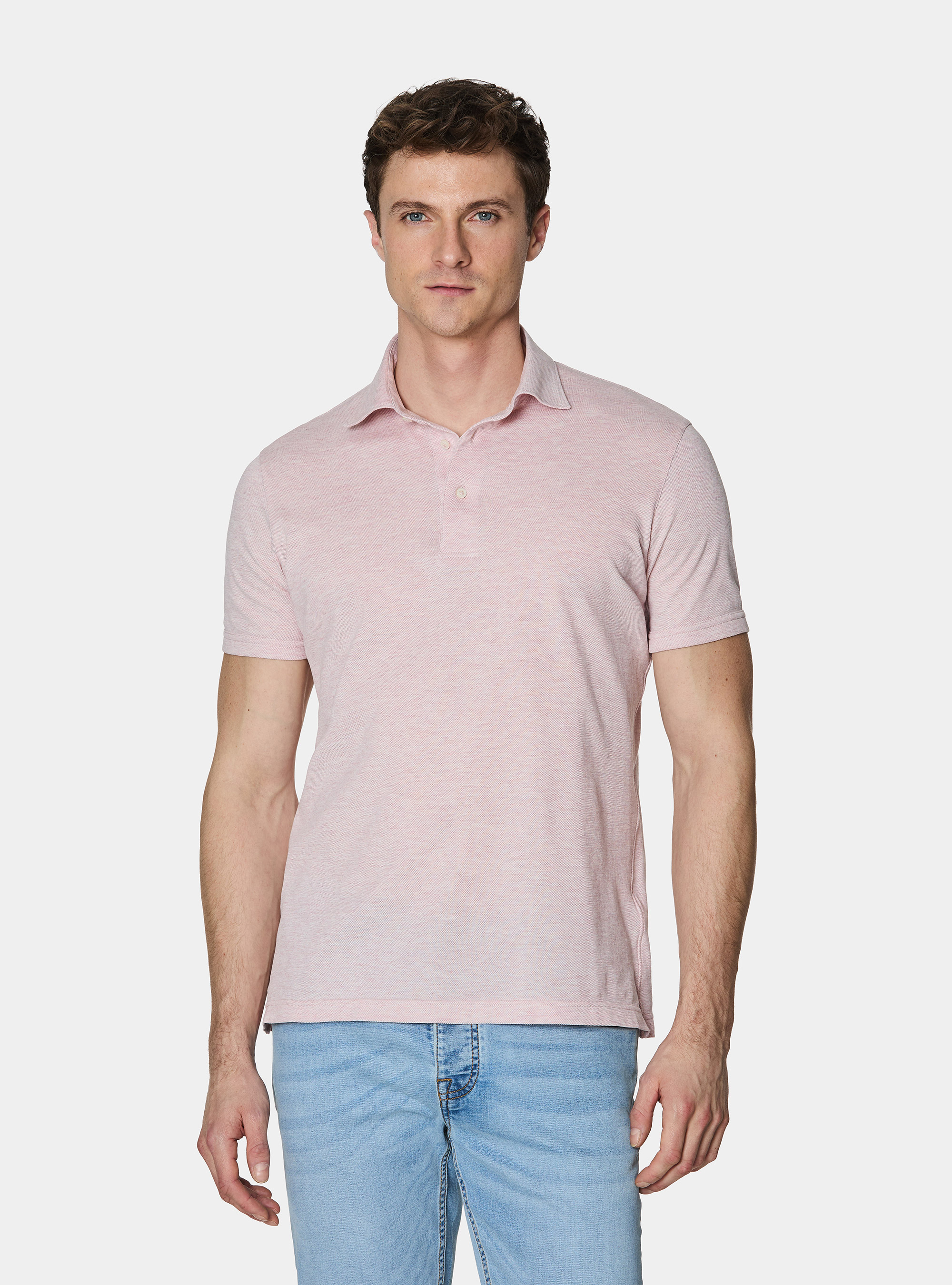 Polo de piqu&eacute; el&aacute;stico GT01, ROSA CLARO