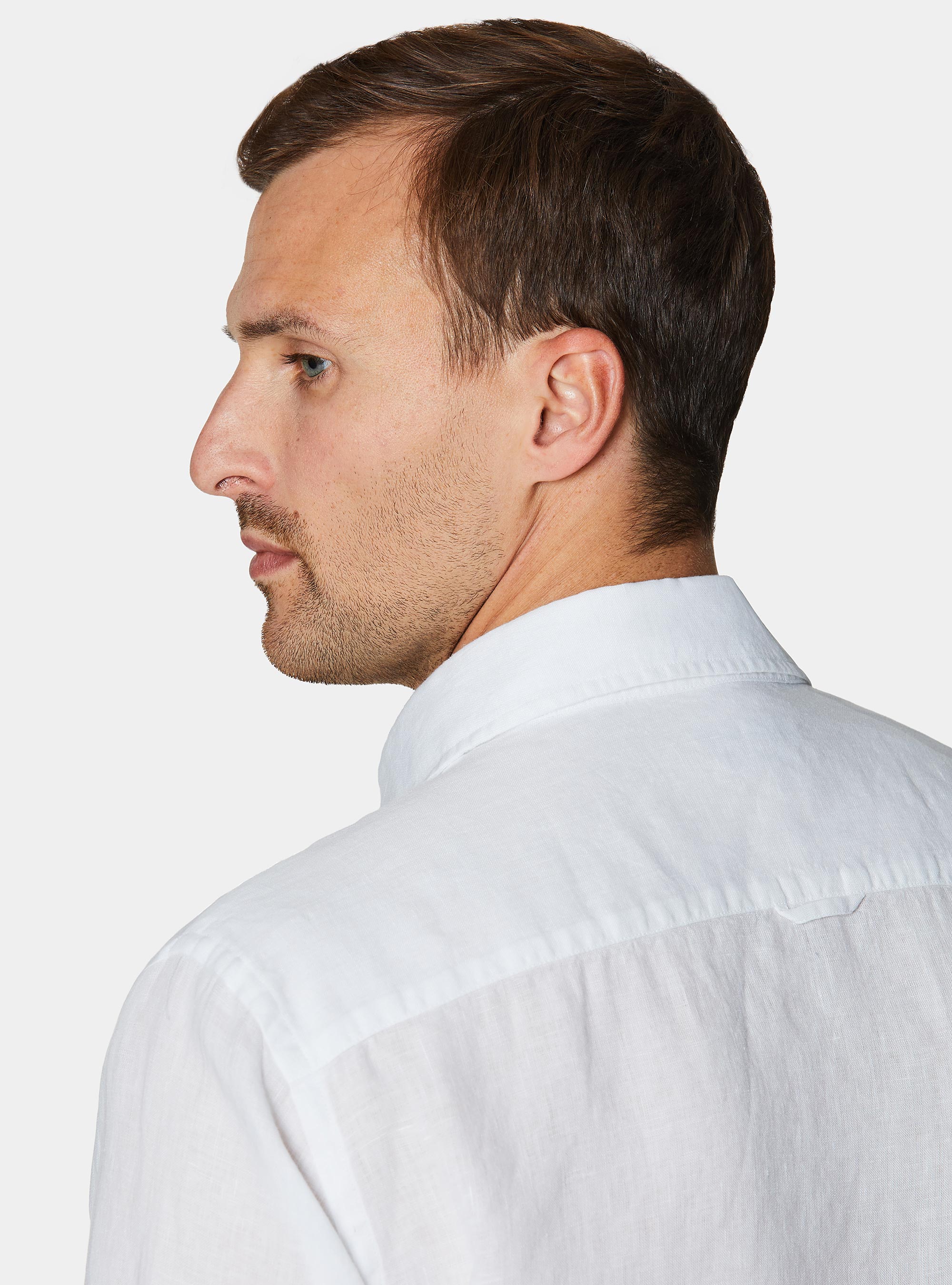 Pure linen shirt, WHITE