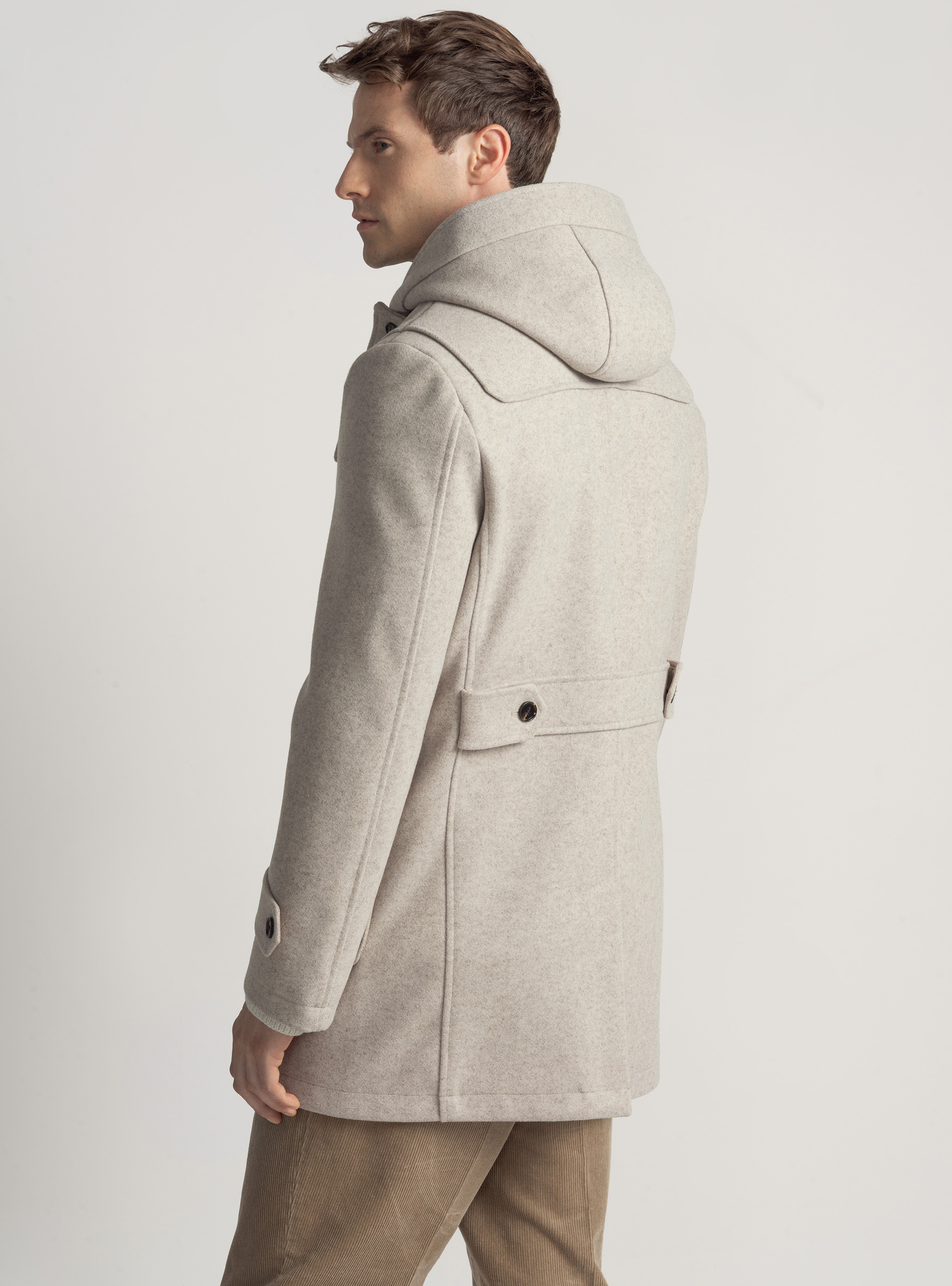 Basic wool-blend Montgomery, ECRU