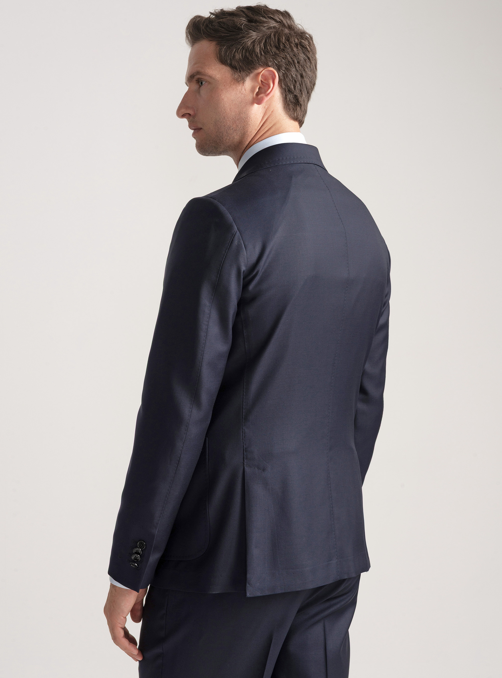 Vitale Barberis Canonico double-breasted wool blazer, NAVY BLUE