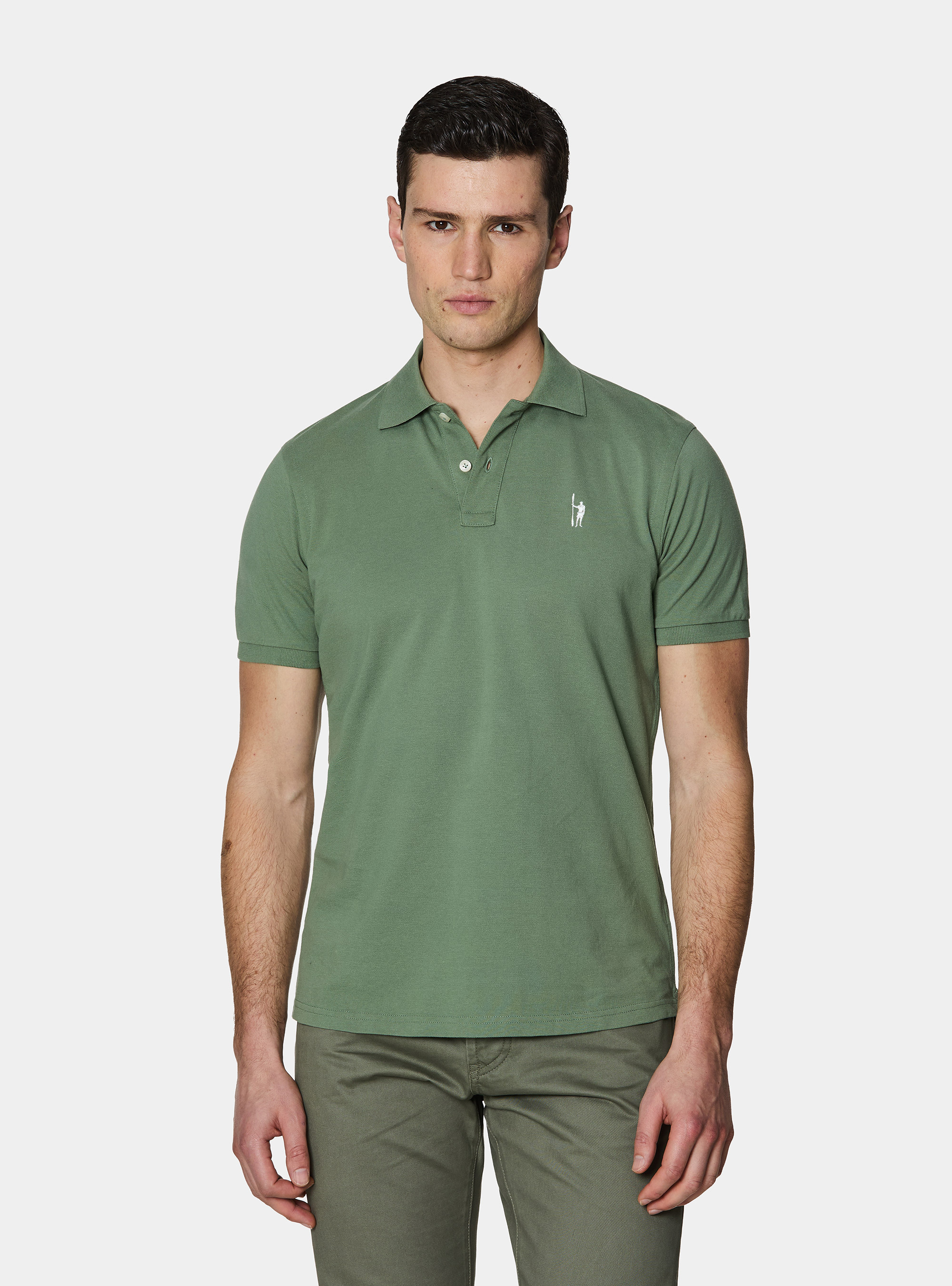 Klassisches Piqu&eacute;-Poloshirt, VERDE SALVIA 0604C