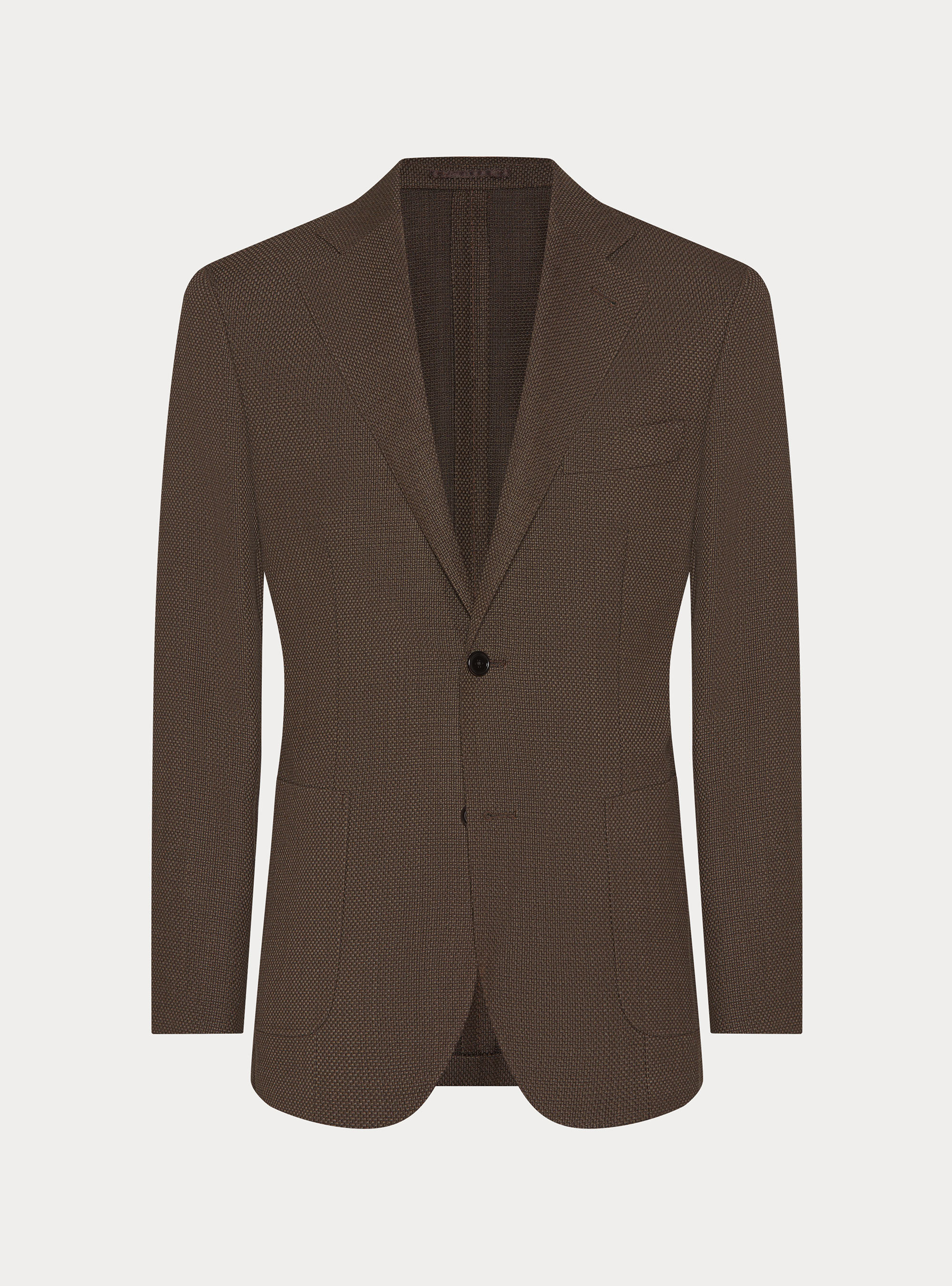 Wool Hopsack Blazer, BROWN