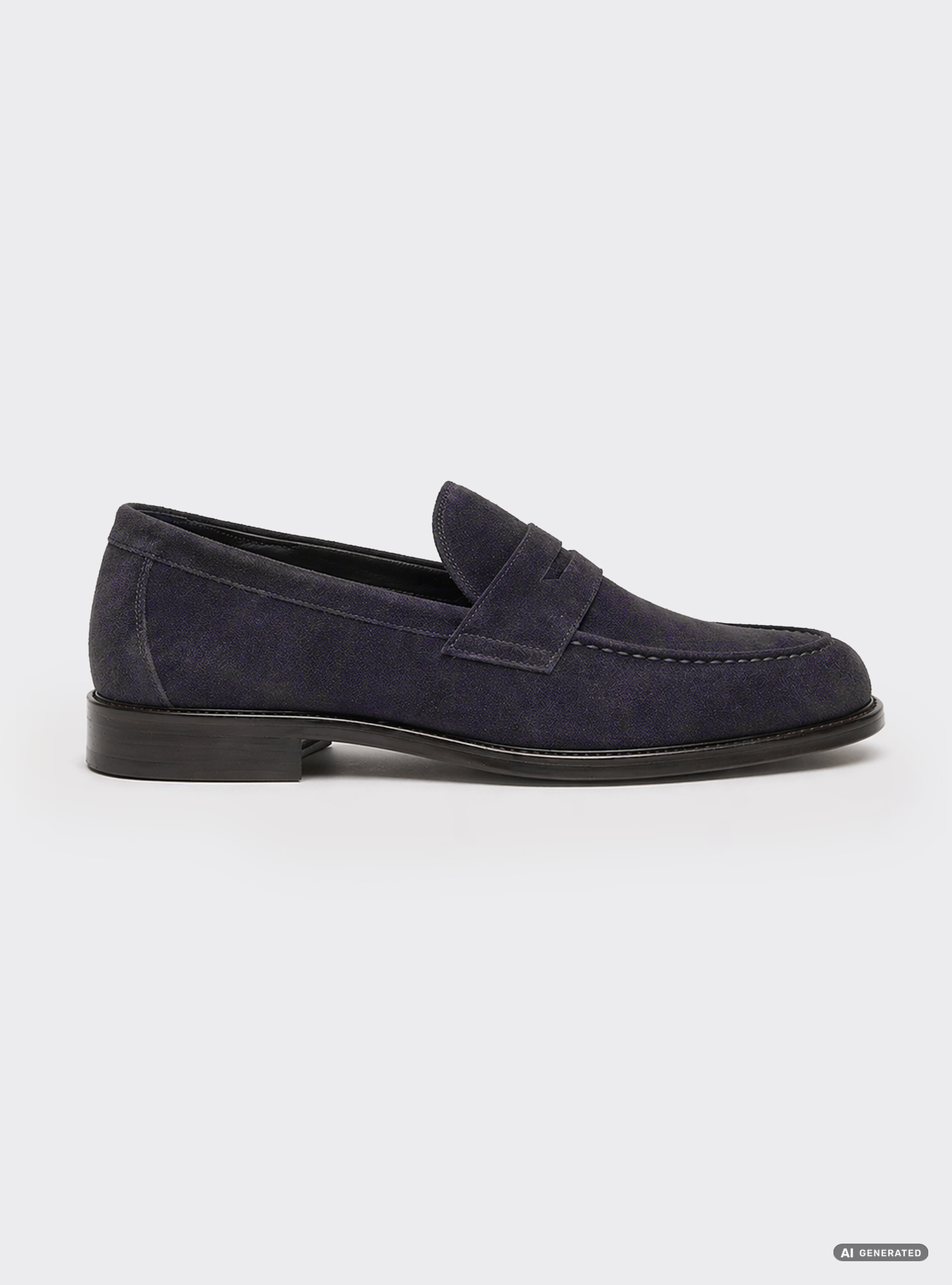 Suede loafers, NAVY BLUE