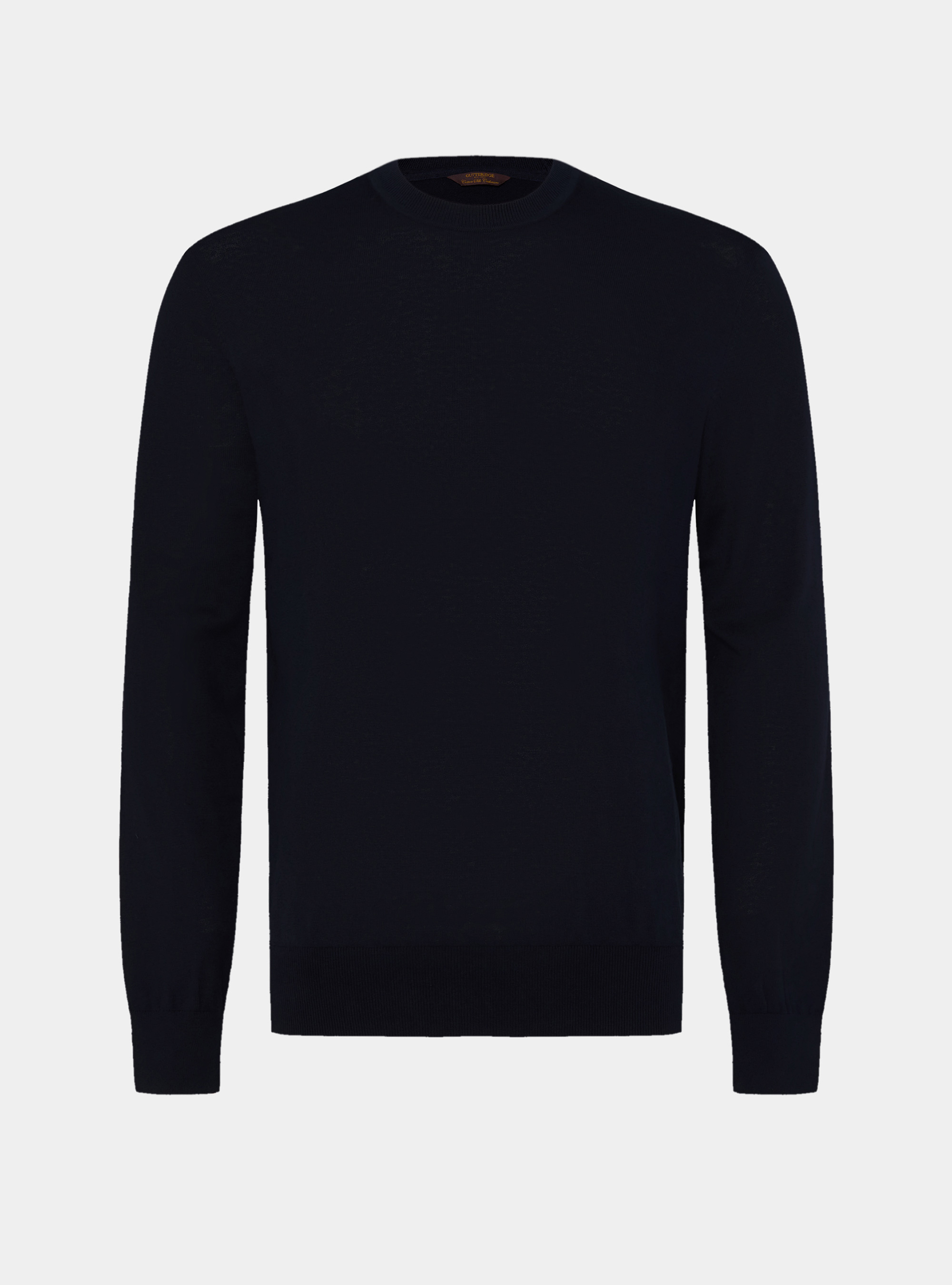 Maglia girocollo in cotone seta e cashmere, BLU NAVY