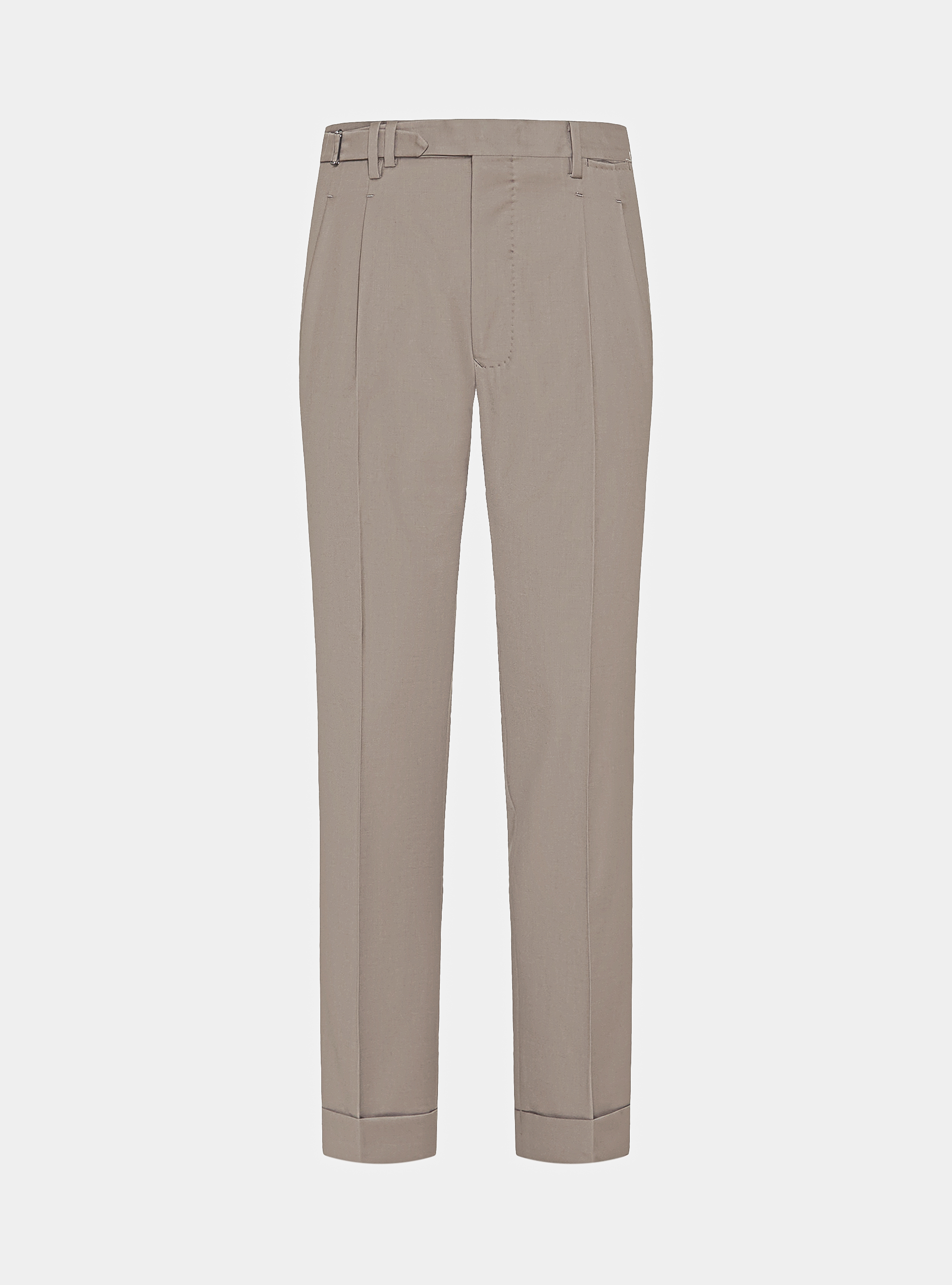 Vitale Barberis Canonico wool pleat trousers, MUD