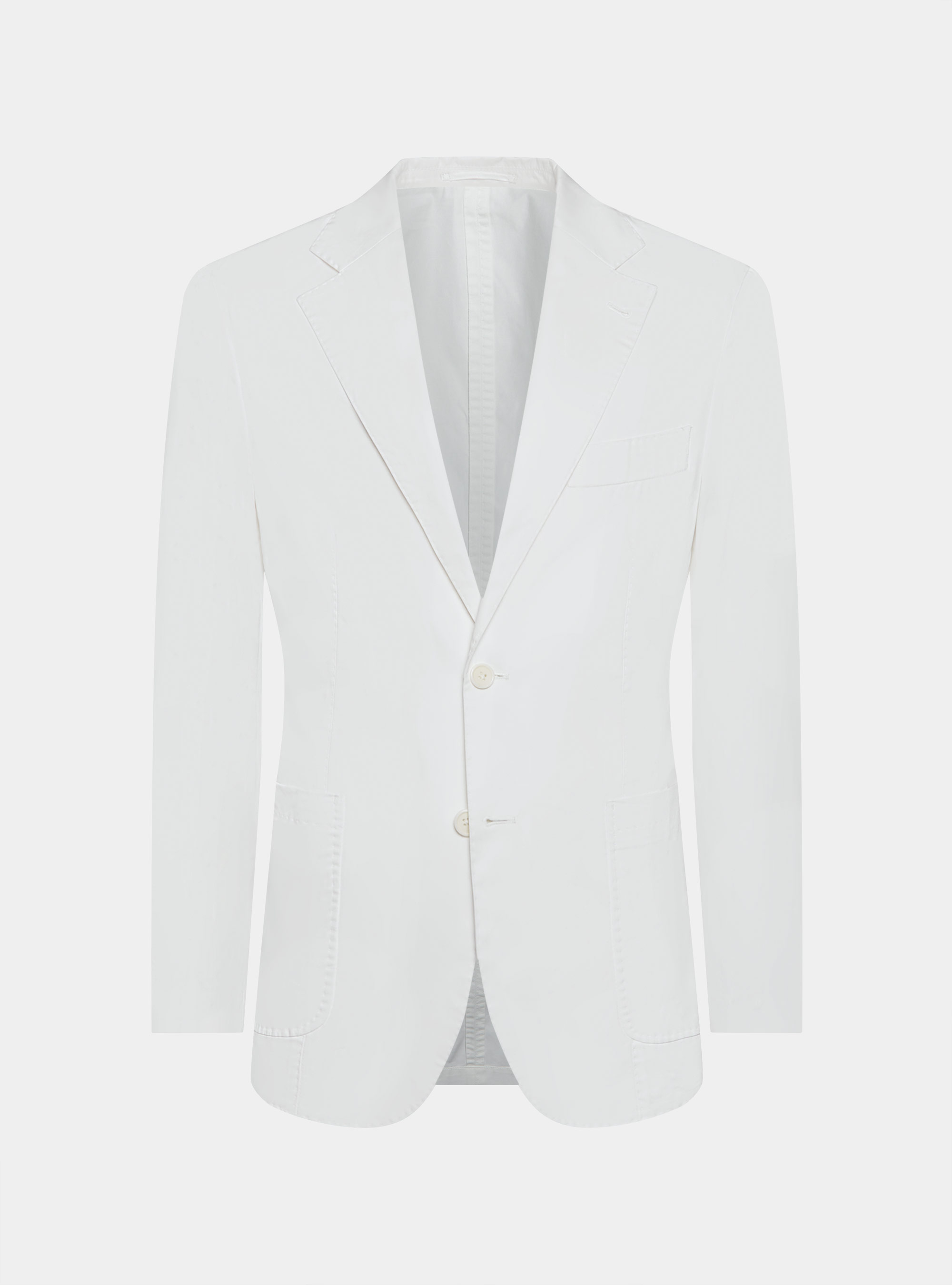 Americana de popelina de algod&oacute;n, BLANCO