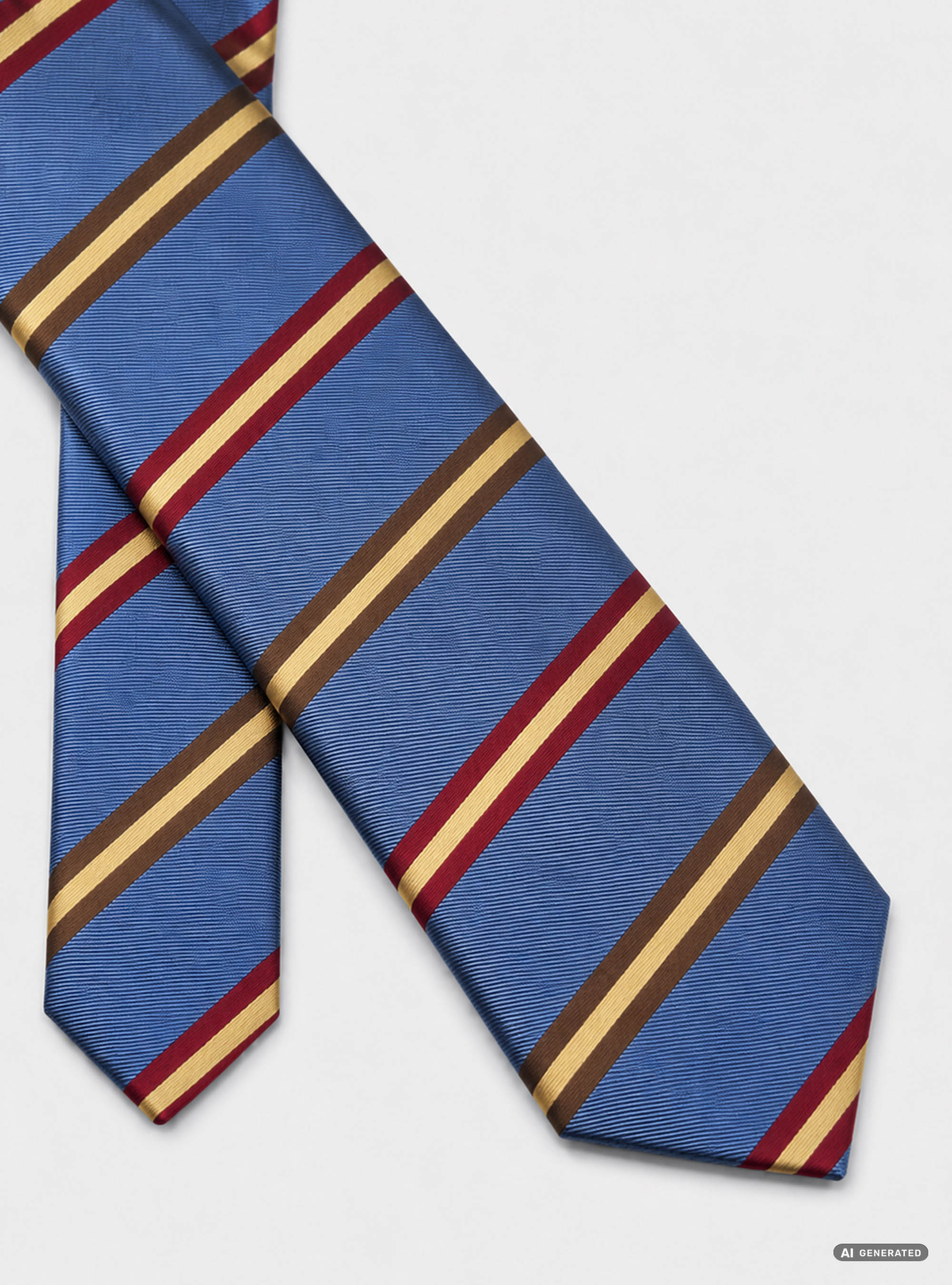Corbata de twill de seda a rayas, AZUL TINTA