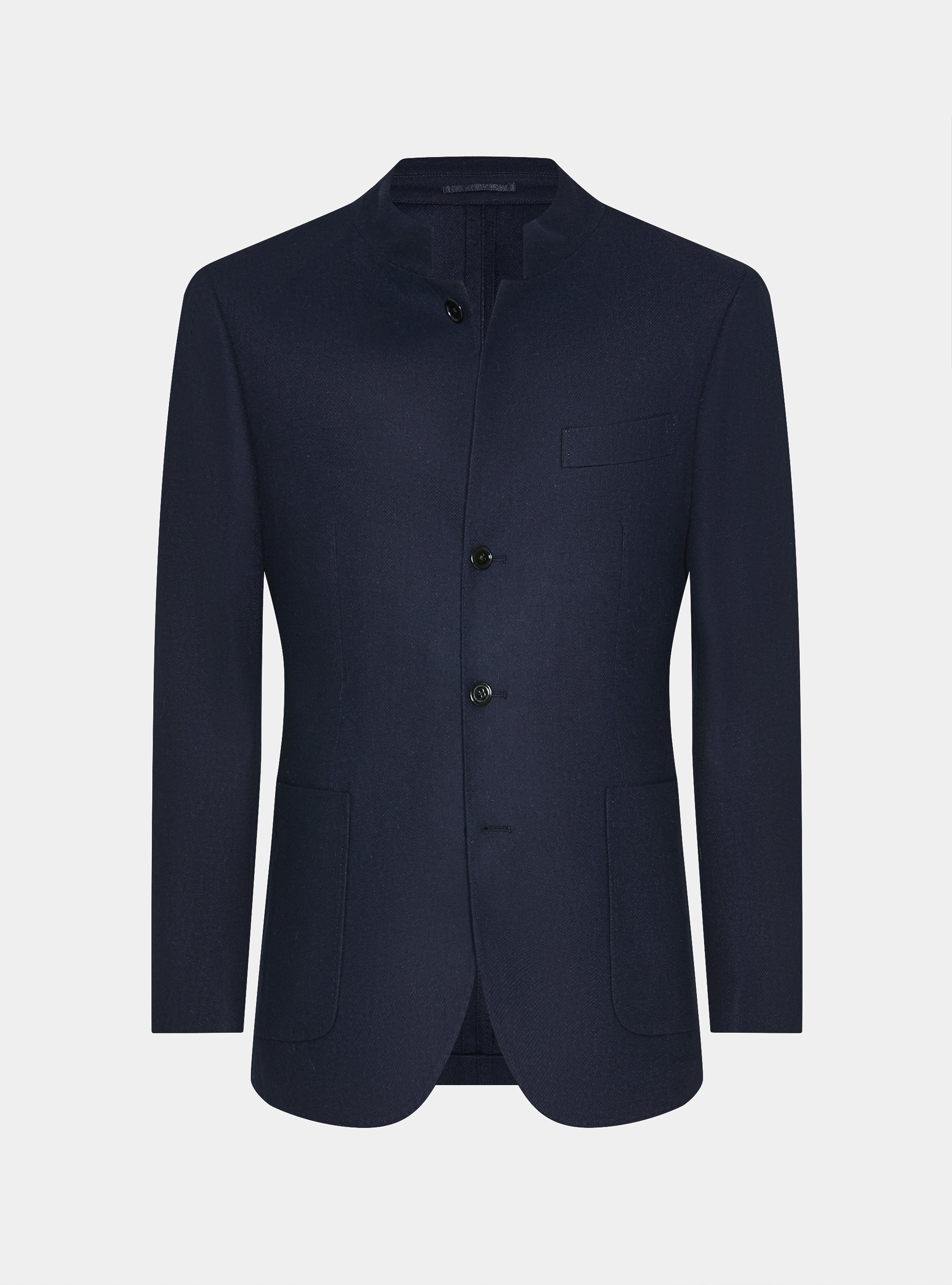 Korean wool flannel blazer, NAVY BLUE