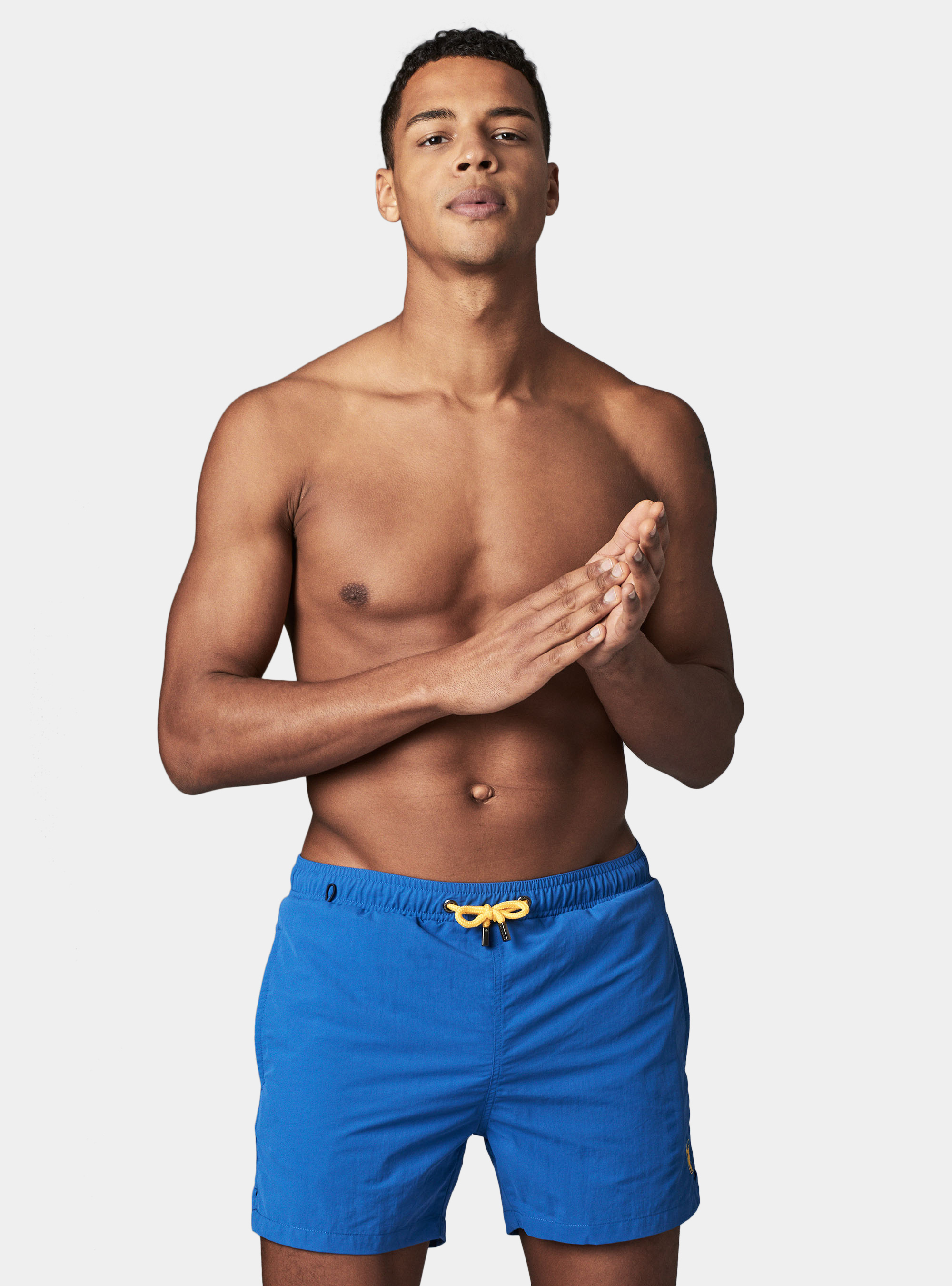 Basic solid colour swimsuit, BLUE ROYAL