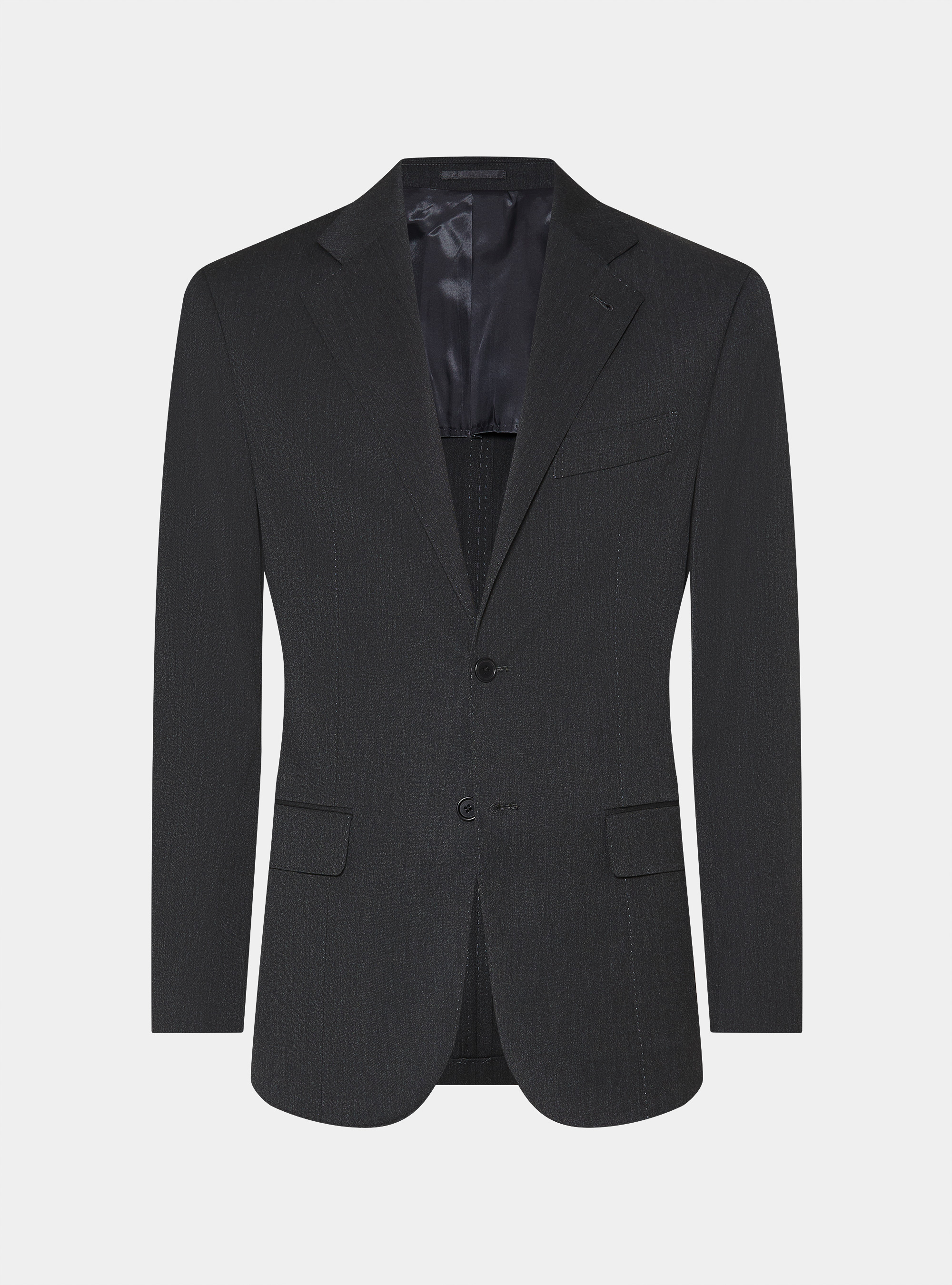Slim fit suit blazer, ASPHALT GREY