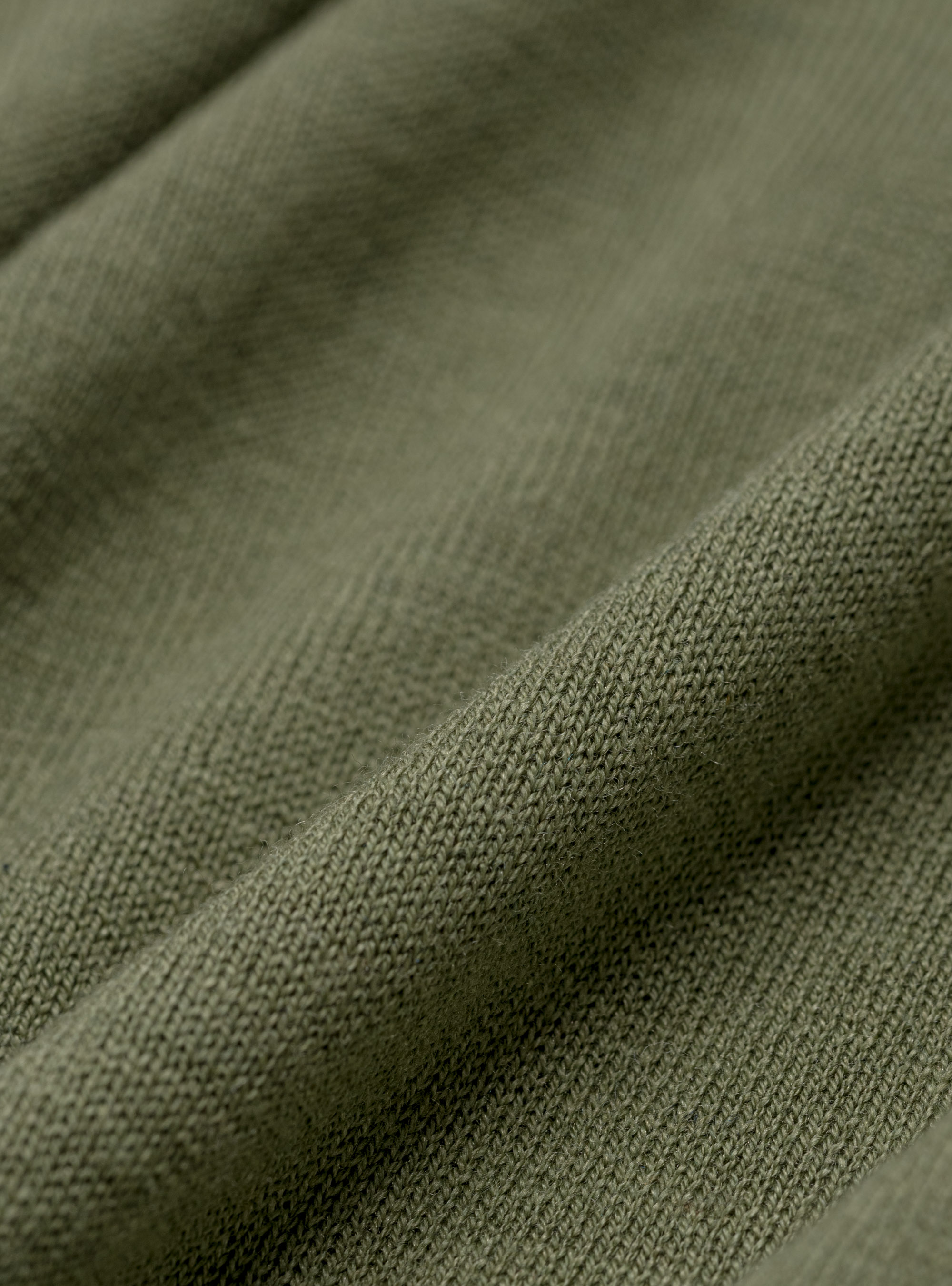 Polo de seda y algod&oacute;n, VERDE OLIVA
