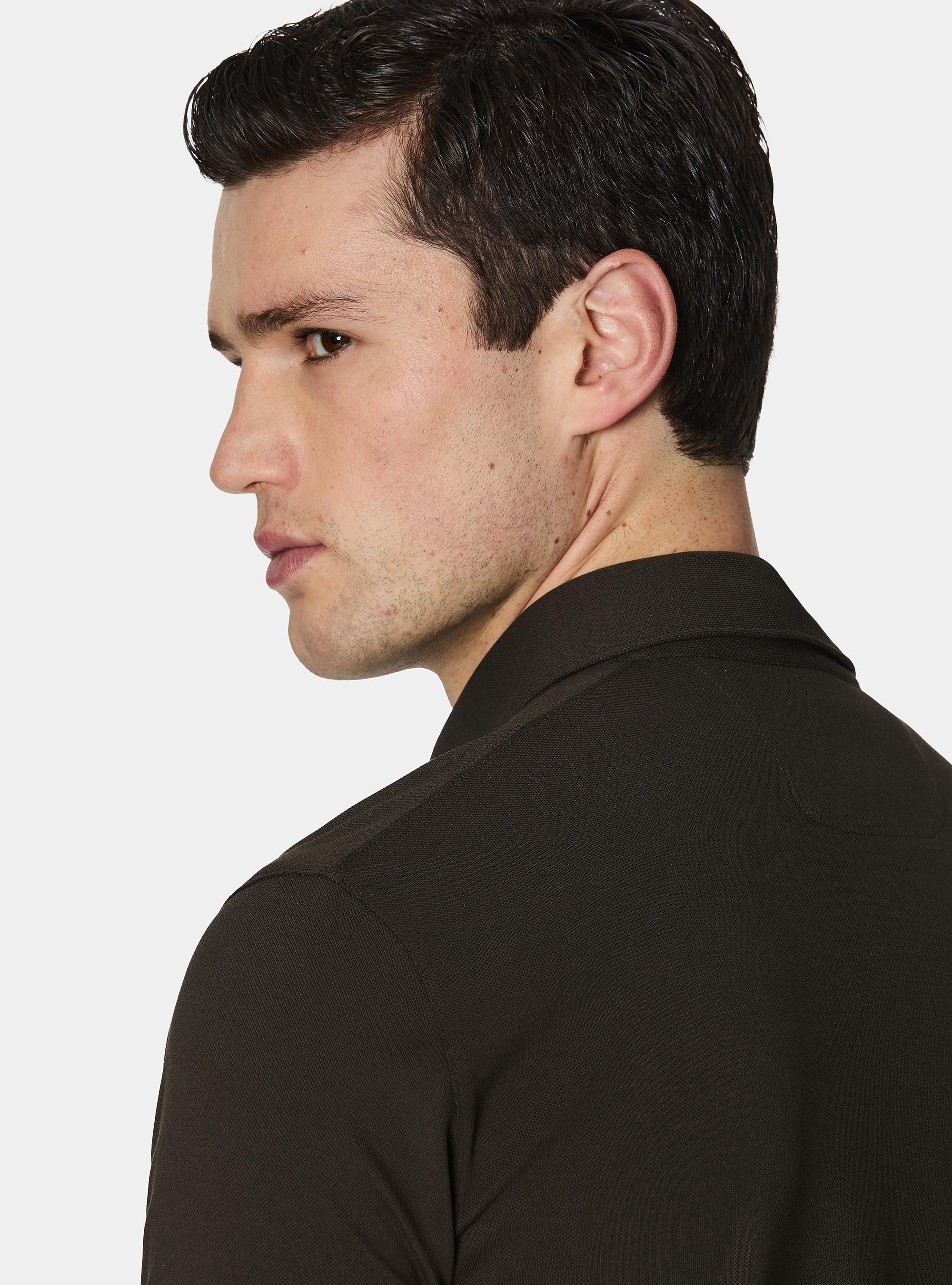 GT01 Stretch-Pique-Poloshirt, MARRONE 0507C