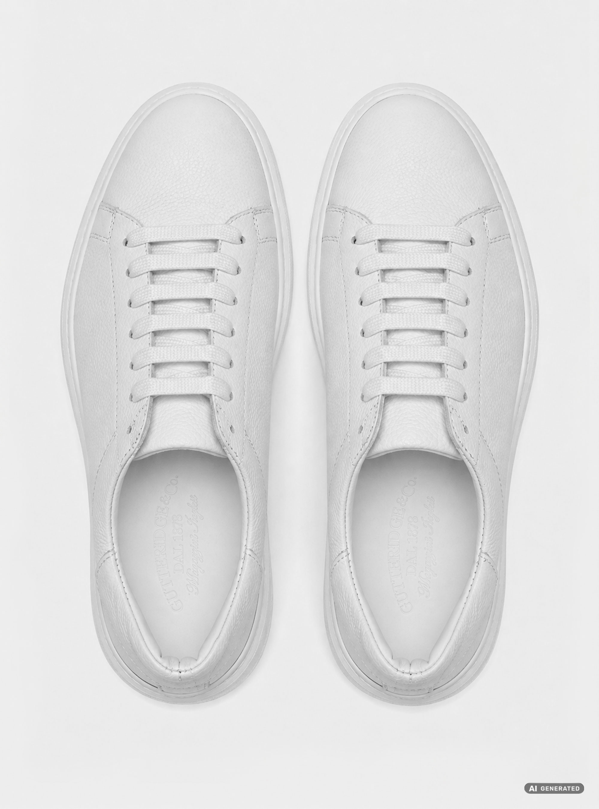 Textured leather sneakers, WHITE