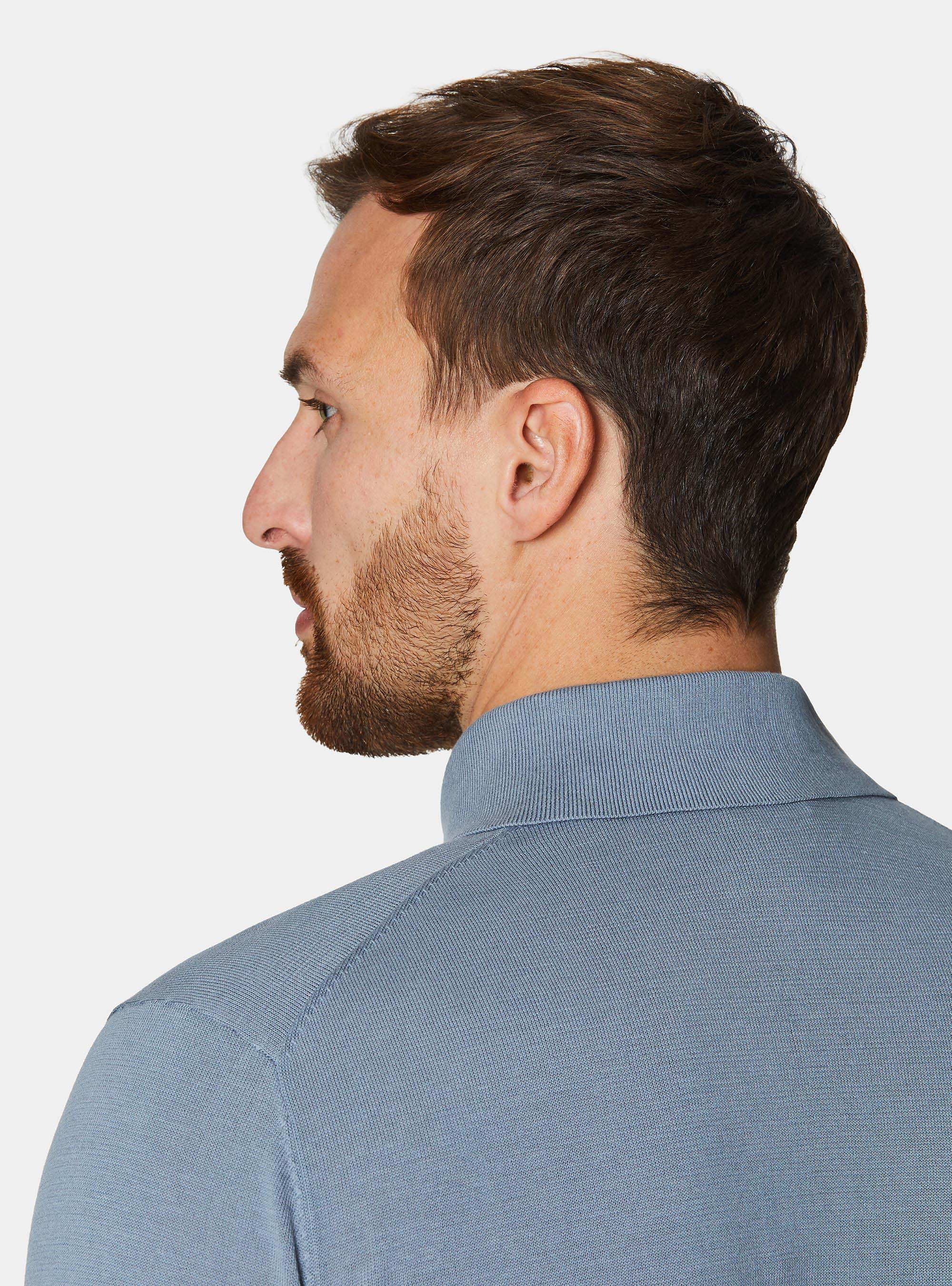 Extra-fine cotton knit polo shirt, AVIO 0292C