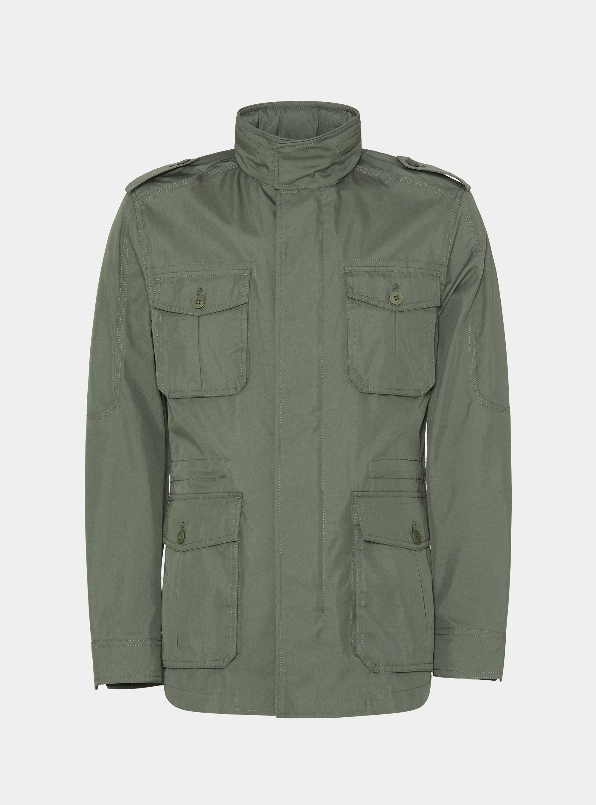 Field jacket en sarga de mezcla de algod&oacute;n, SALVIA 0602C