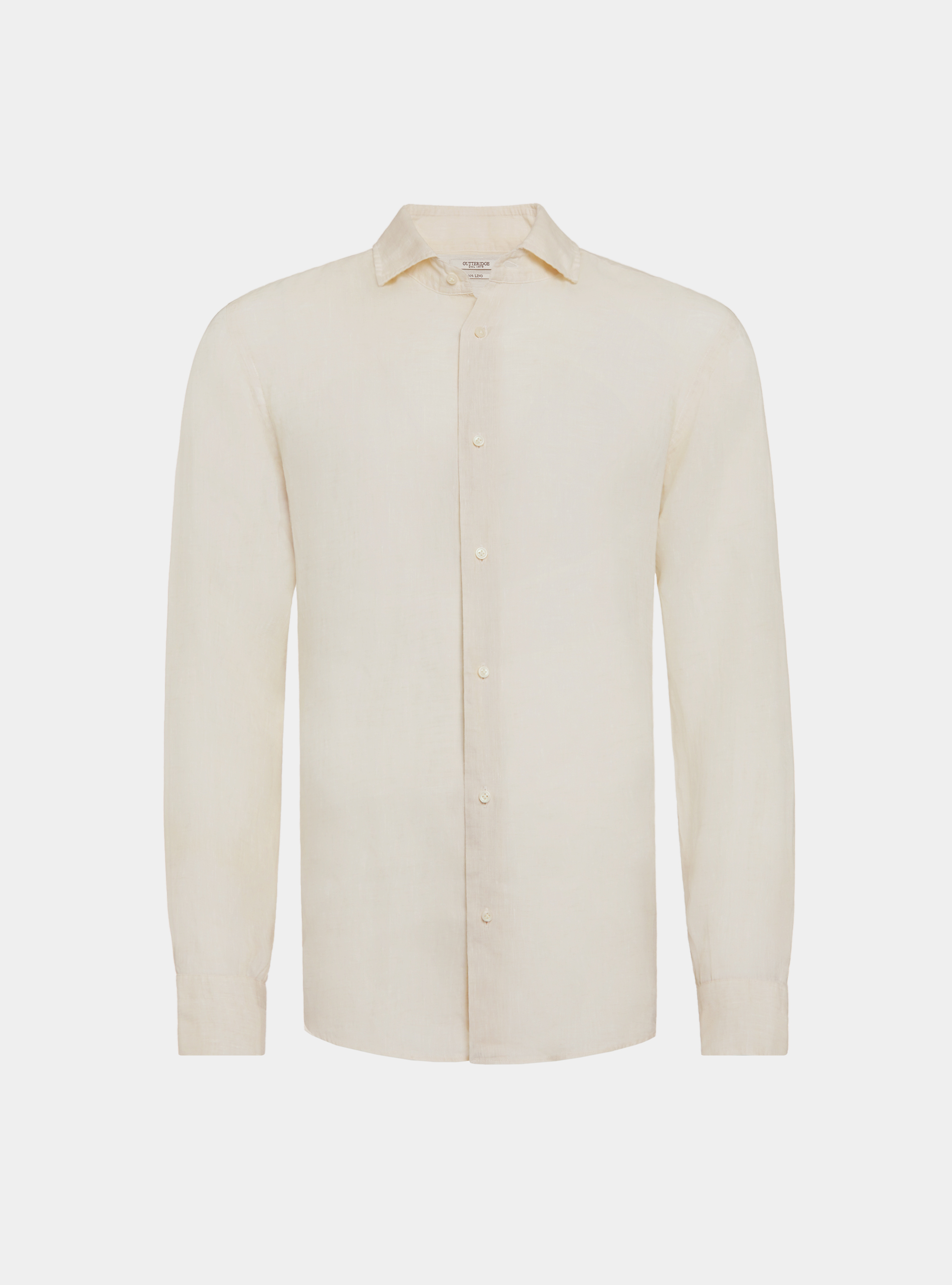 Camicia in puro lino, ECRU