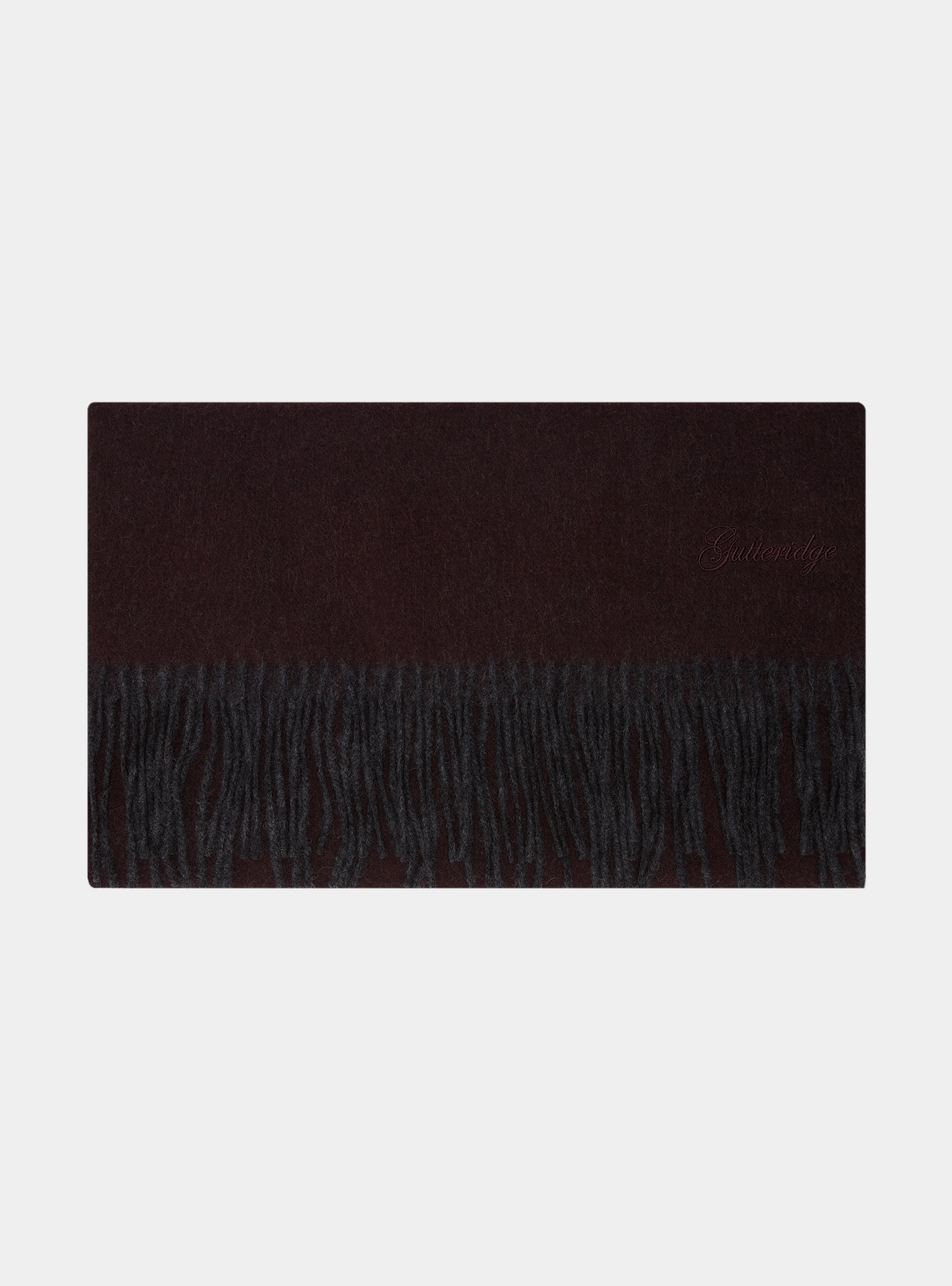 Sciarpa double face in lana e cashmere, BORDEAUX