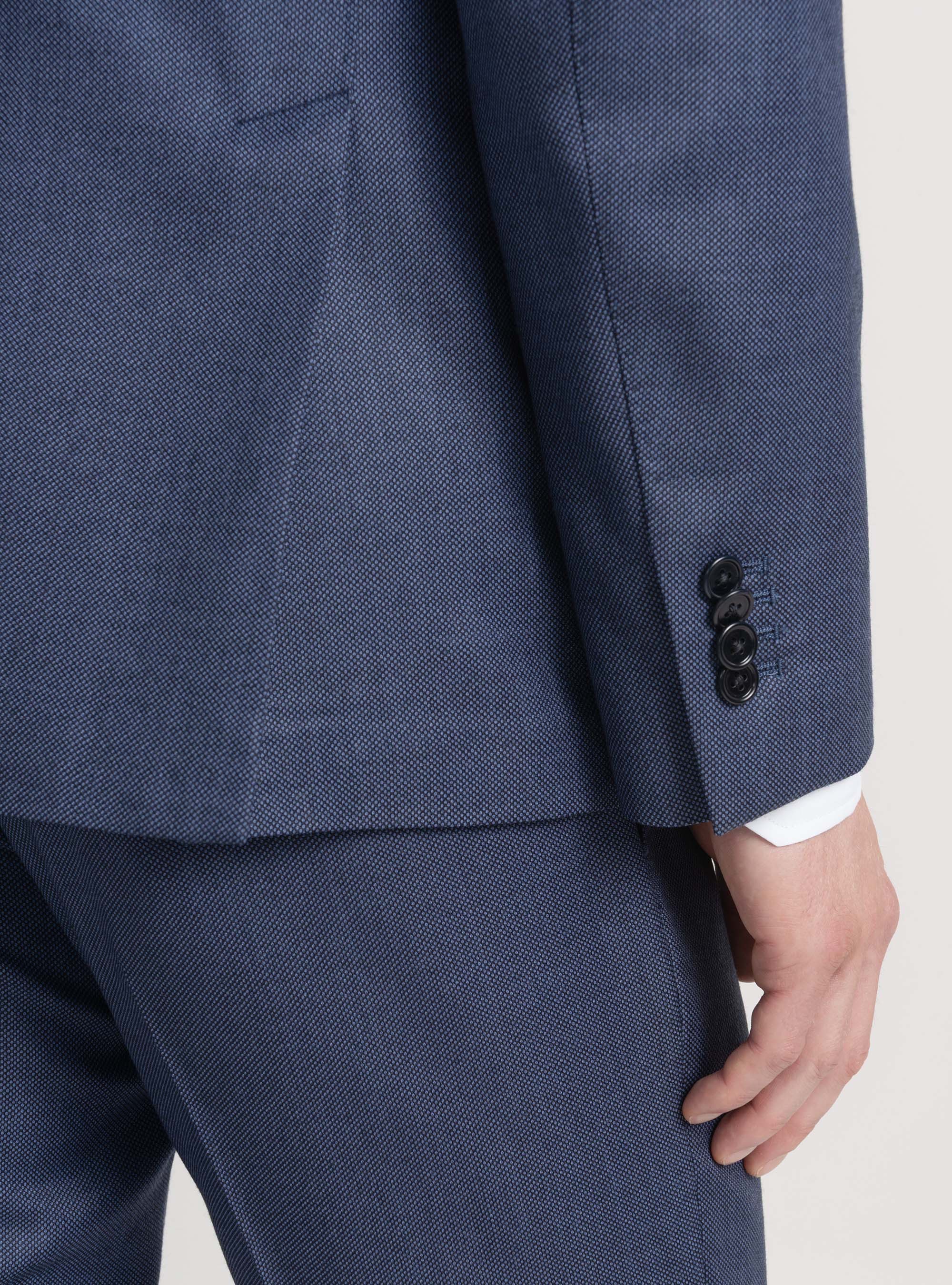 Giacca per abito in lana occhio di pernice Vitale Barberis Canonico, INCHIOSTRO