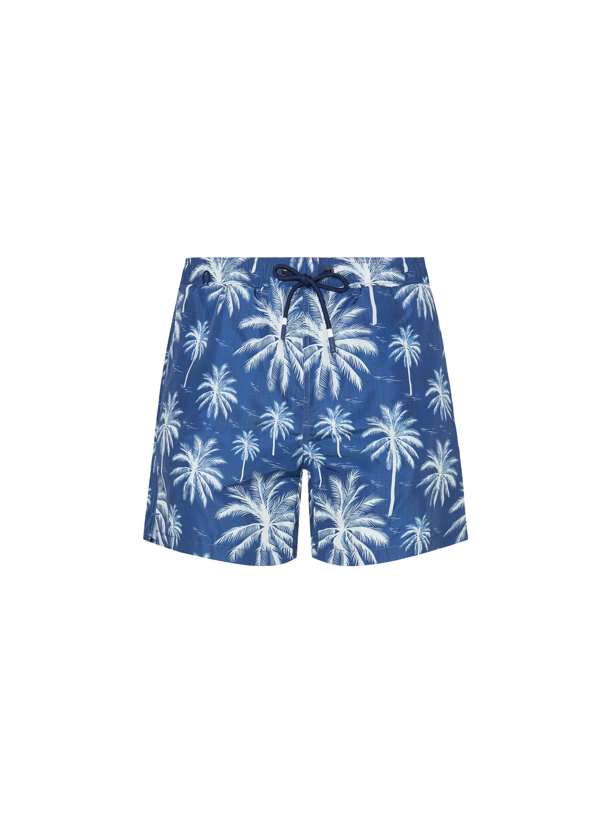 Badeanzug mit Palmenprint, BLUE 0241C