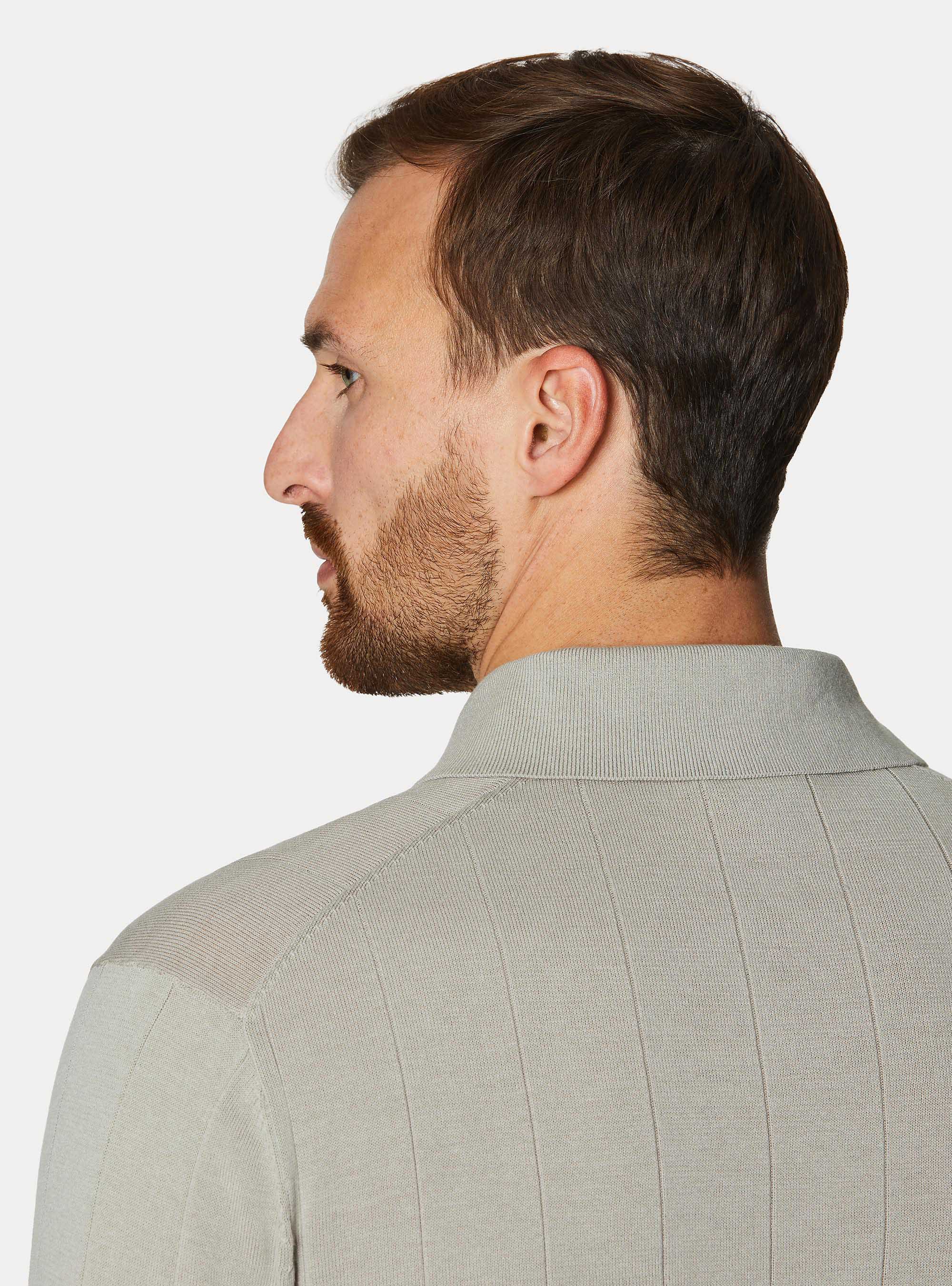 Polo in maglia manica lunga, SABBIA