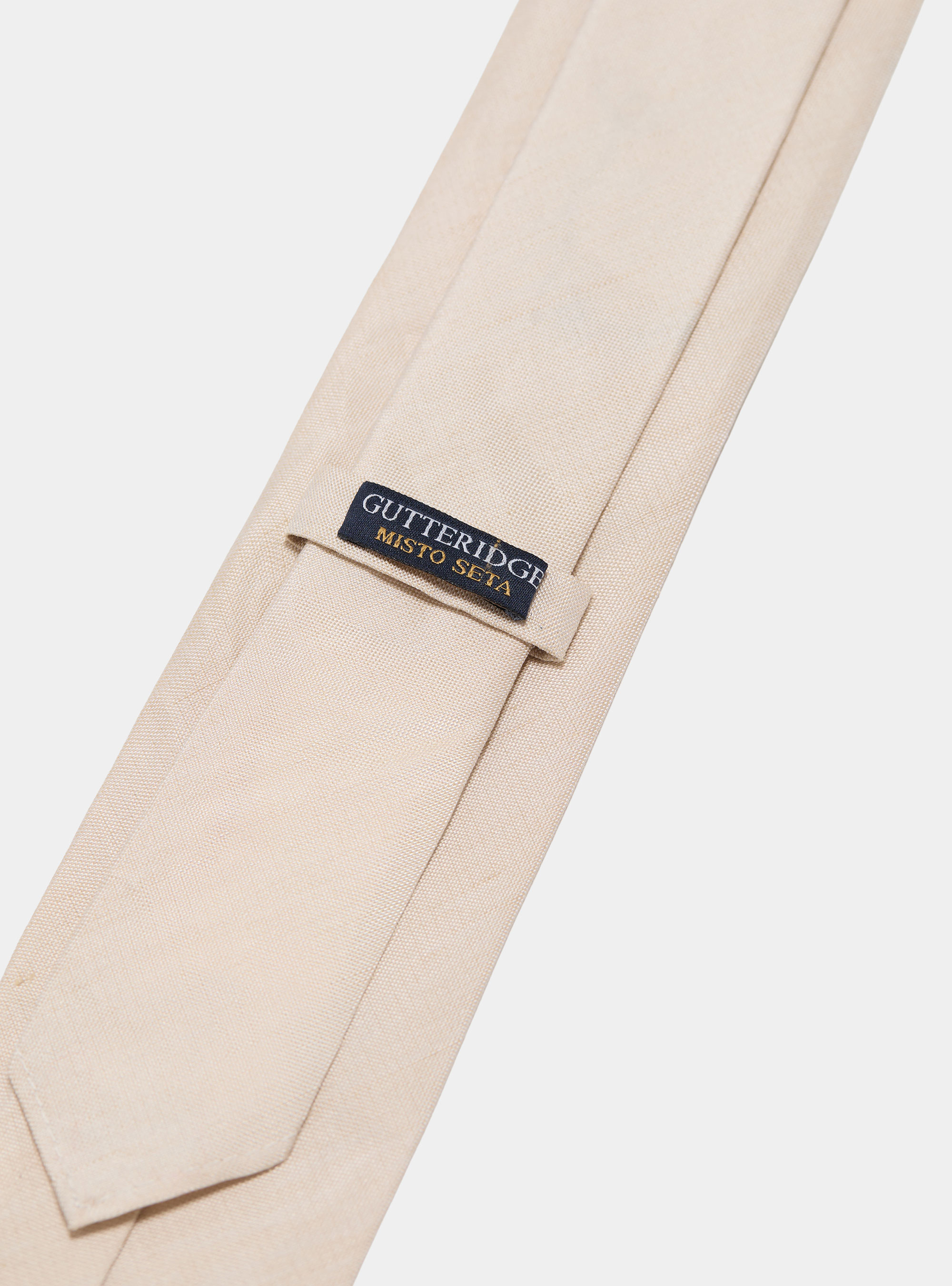 Silk and linen tie, ECRU