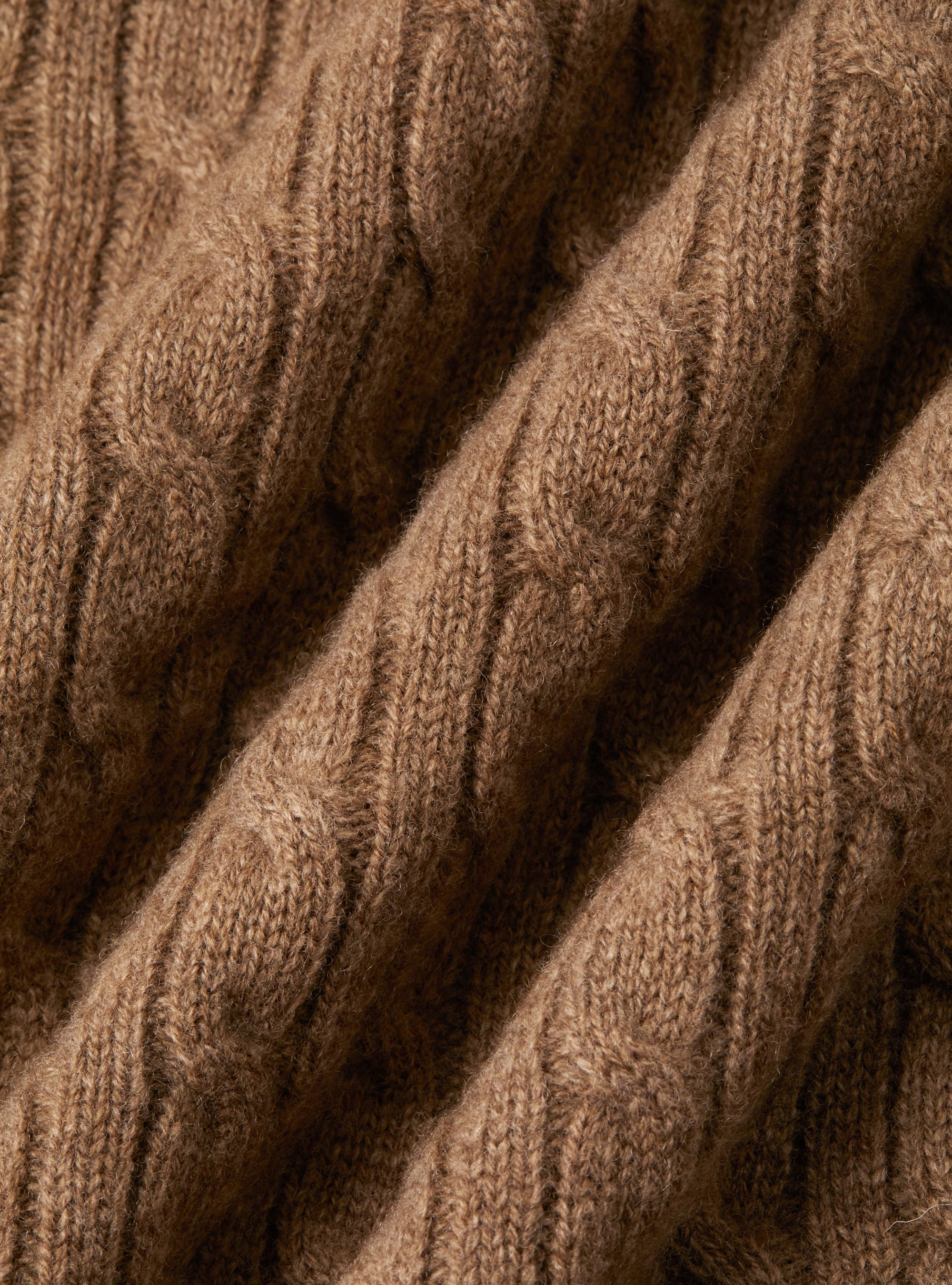 Hochgeschlossener Pullover mit Kaschmirwollborte, FANGO 0569C