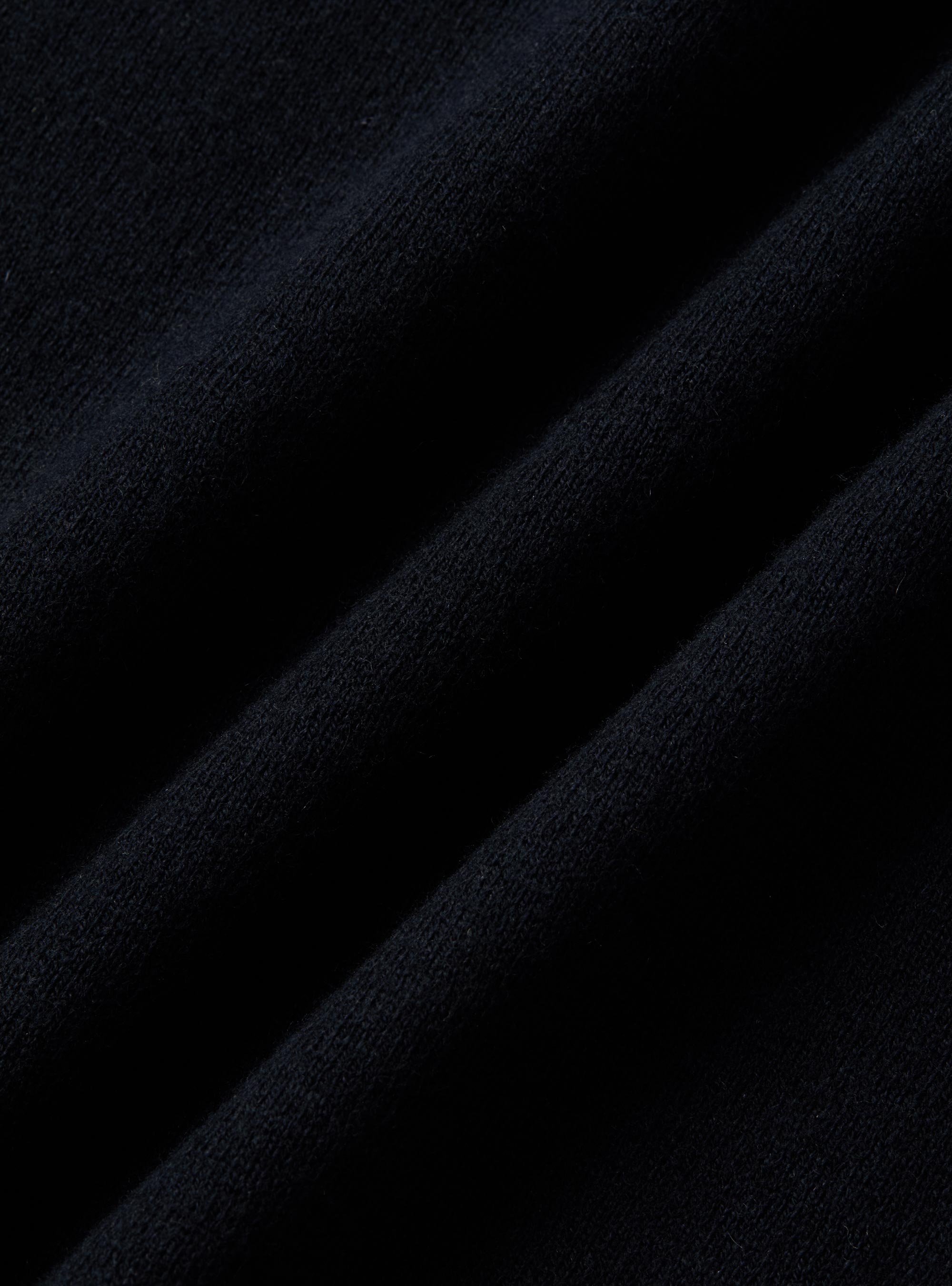 Polo en coton et cachemire, BLEU MARINE
