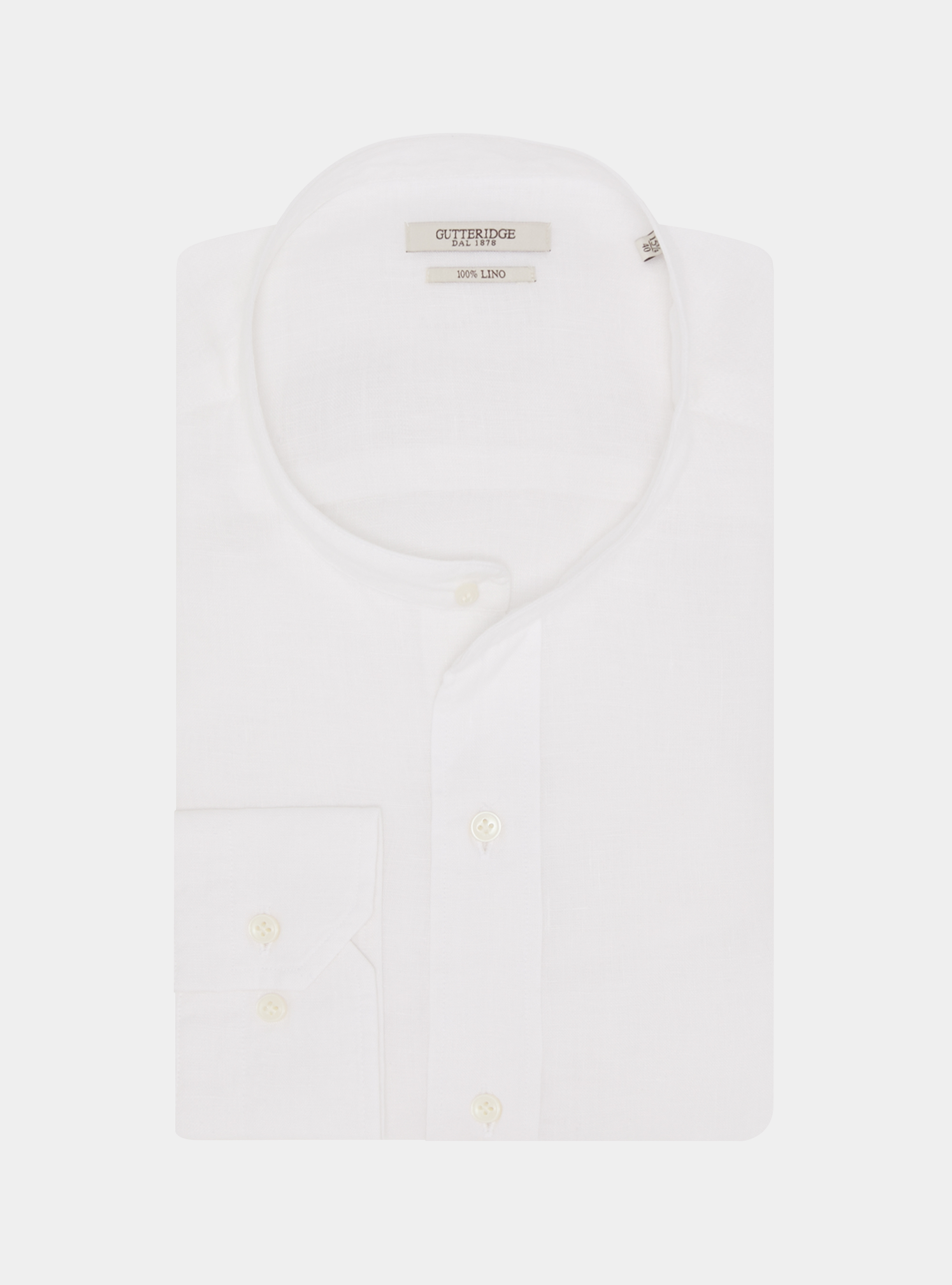 Korean shirt in pure linen, WHITE