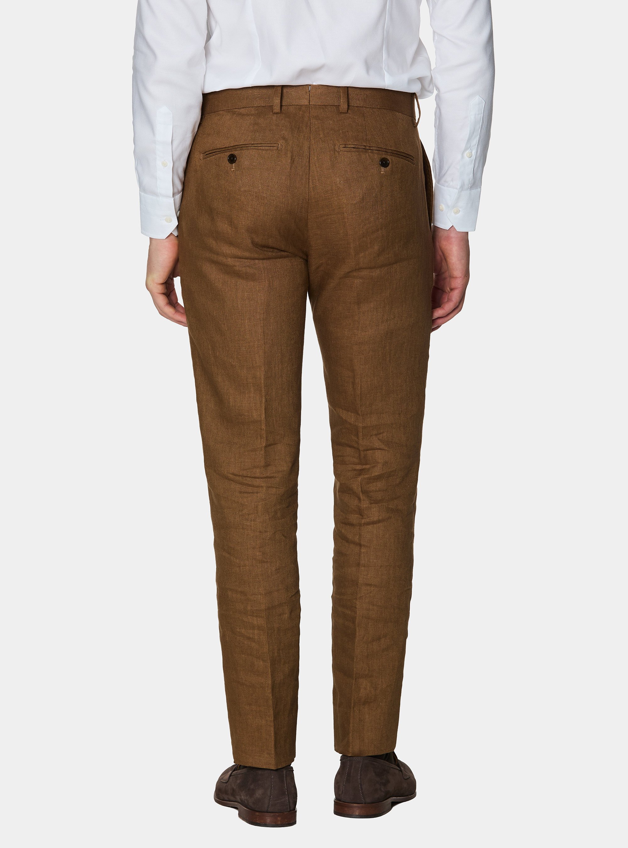 Pure linen suit trousers, MULTICOLOR