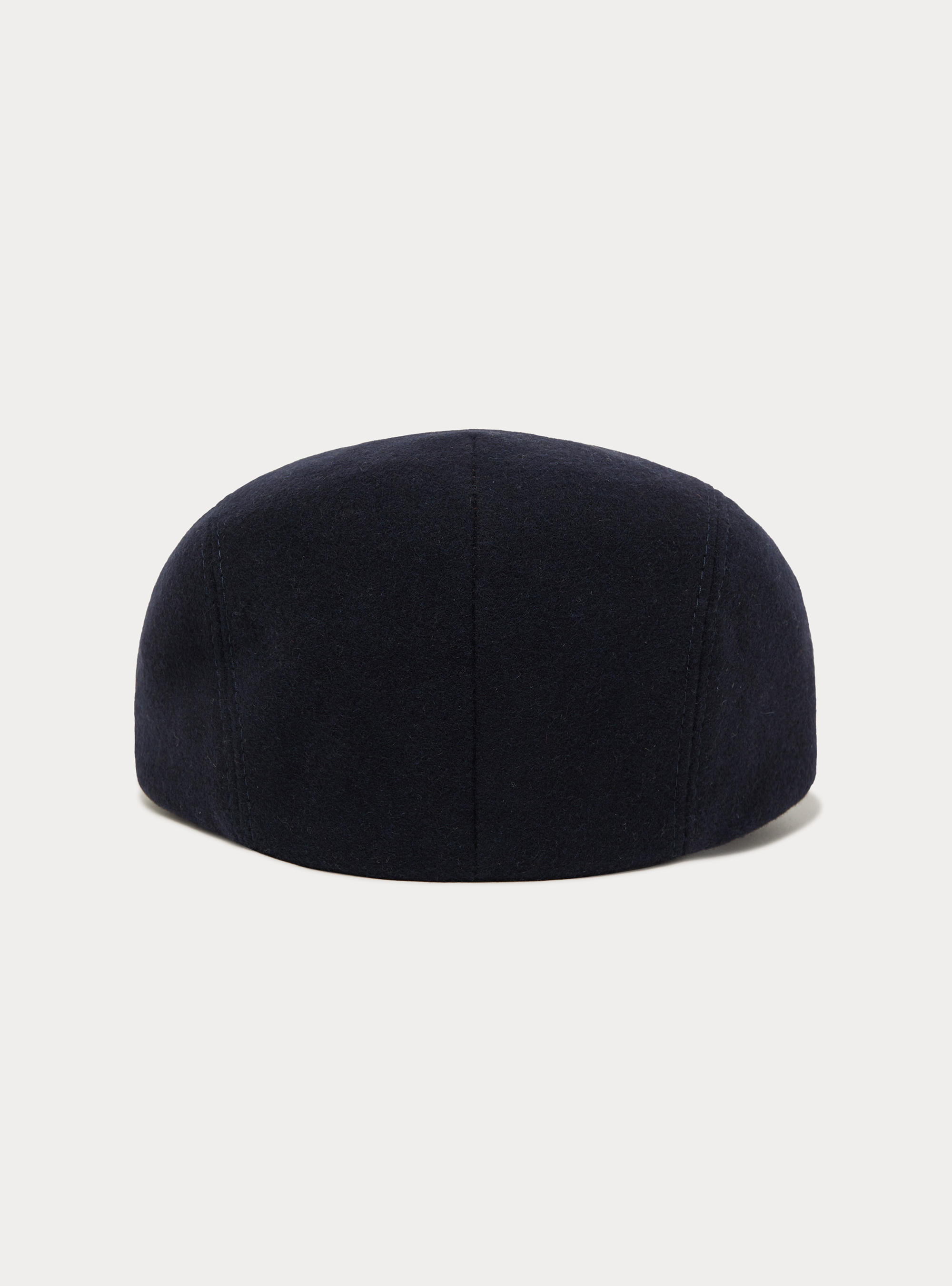 Solid color wool blend flat cap, NAVY BLUE