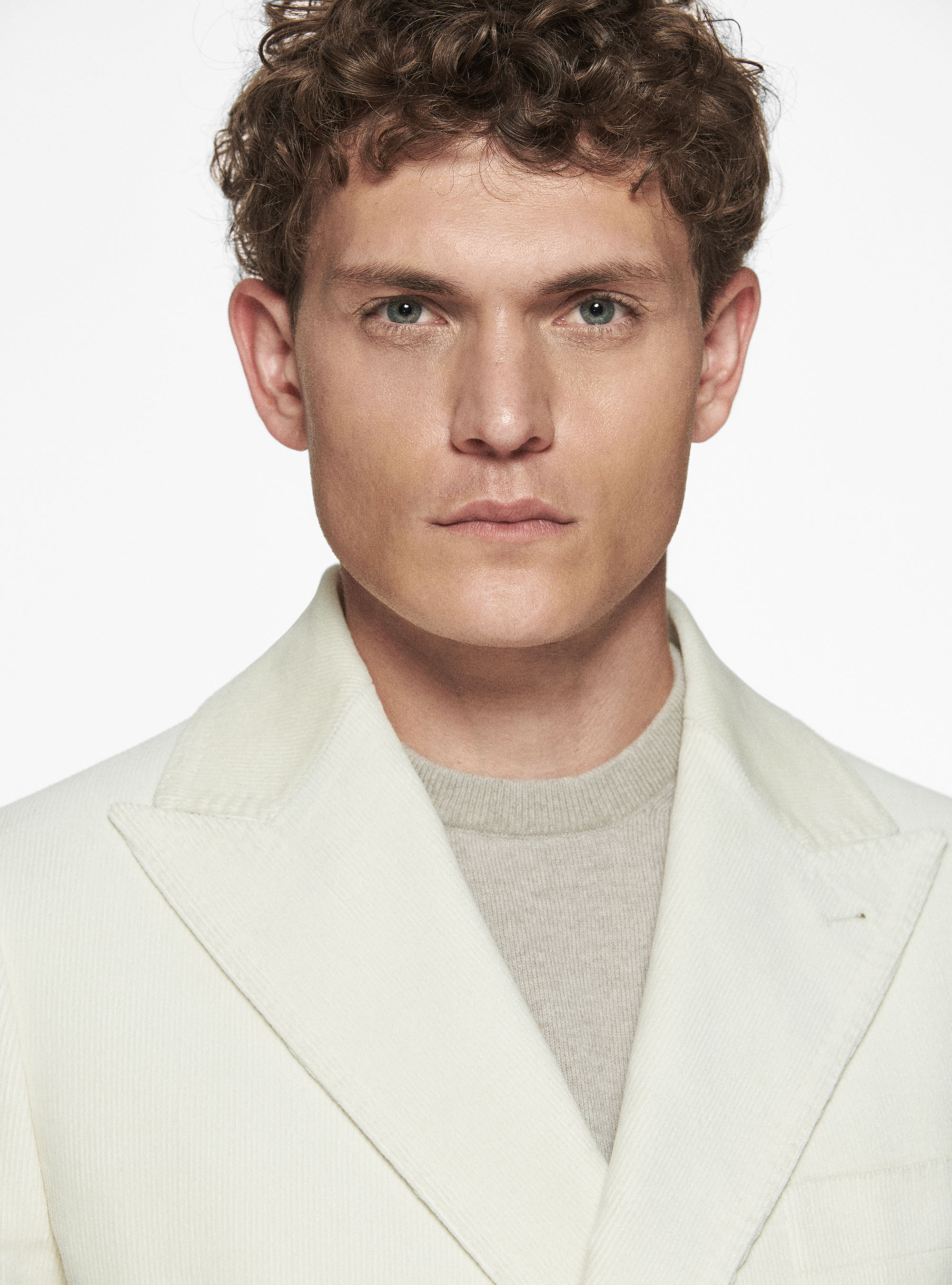 Duca Visconti di Modrone double-breasted corduroy blazer, OFF-WHITE