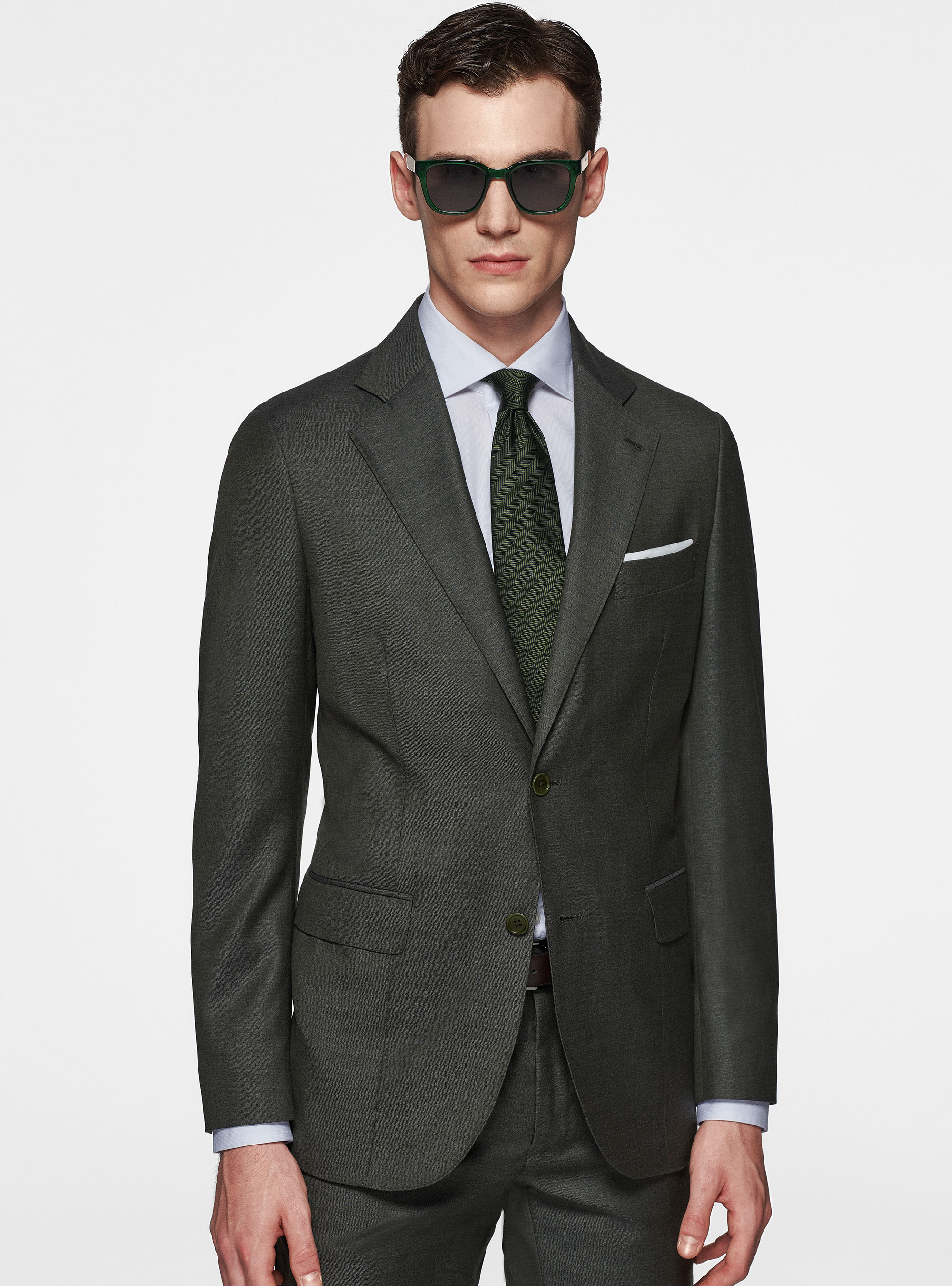 Pure 110's superfine wool blazer, GREEN
