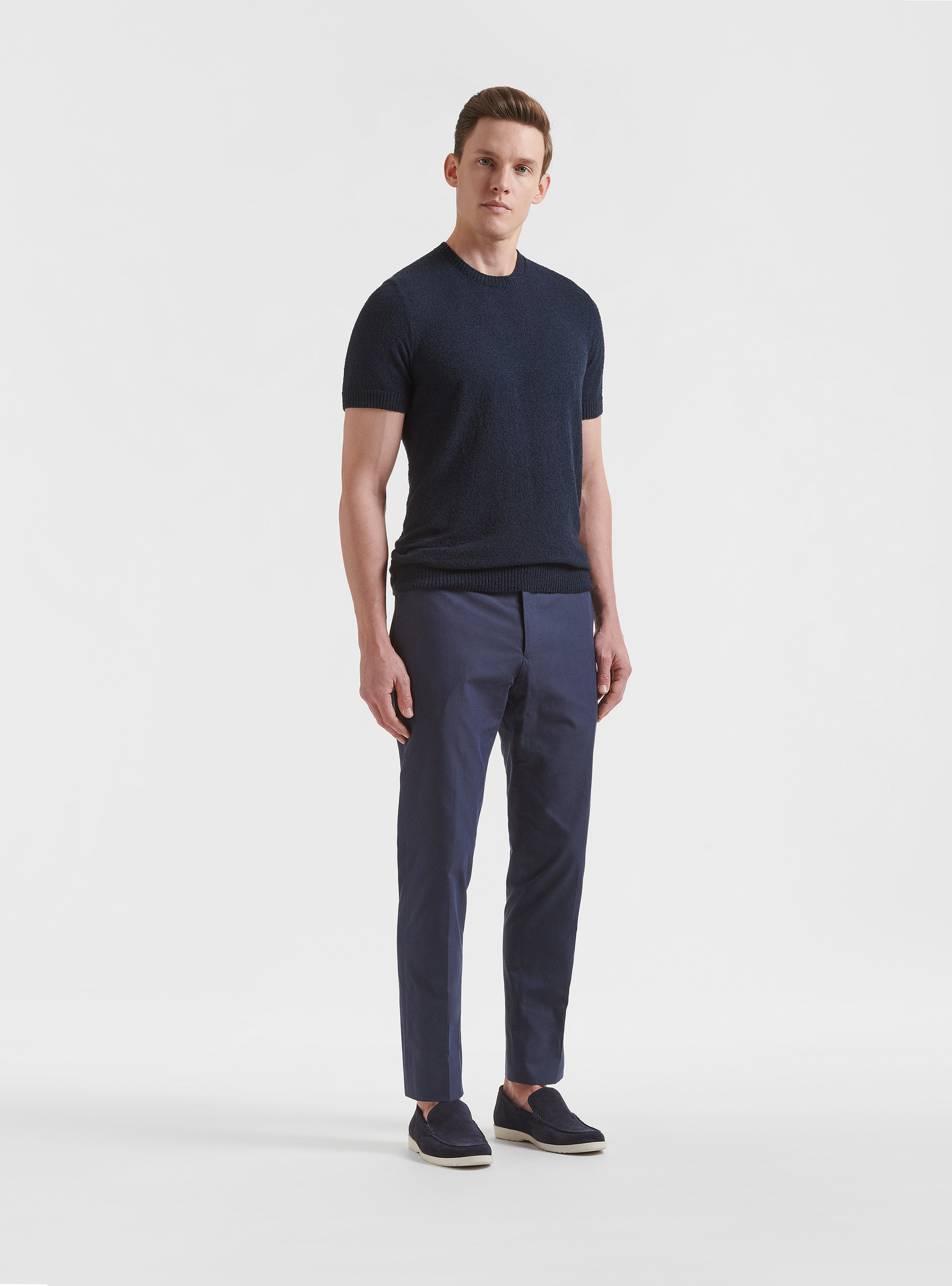 Pantaloni per abito in misto cotone DUEMILAGORI, BLU NAVY