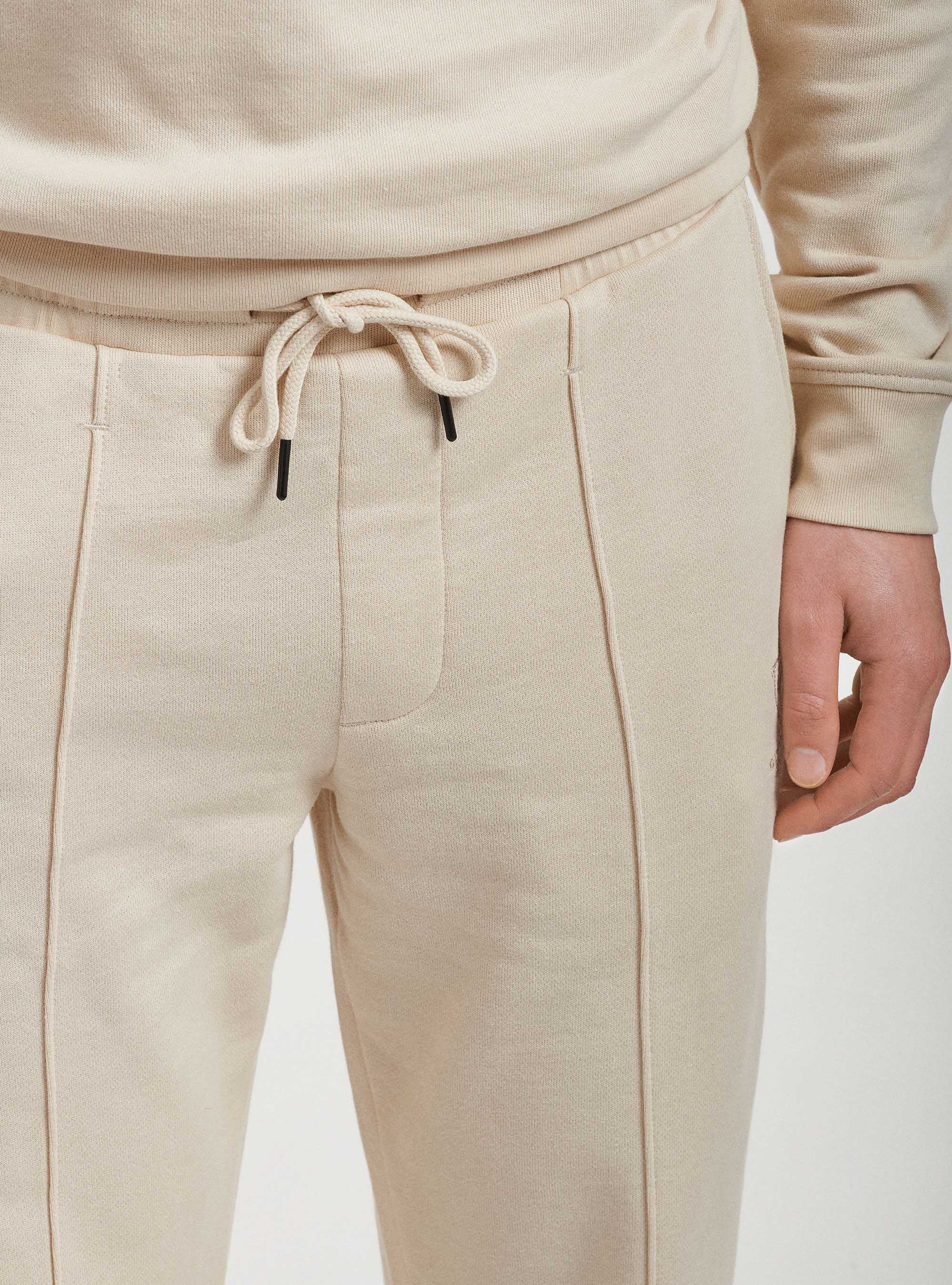 Pl&uuml;sch-Jogger, ECRU 0560C