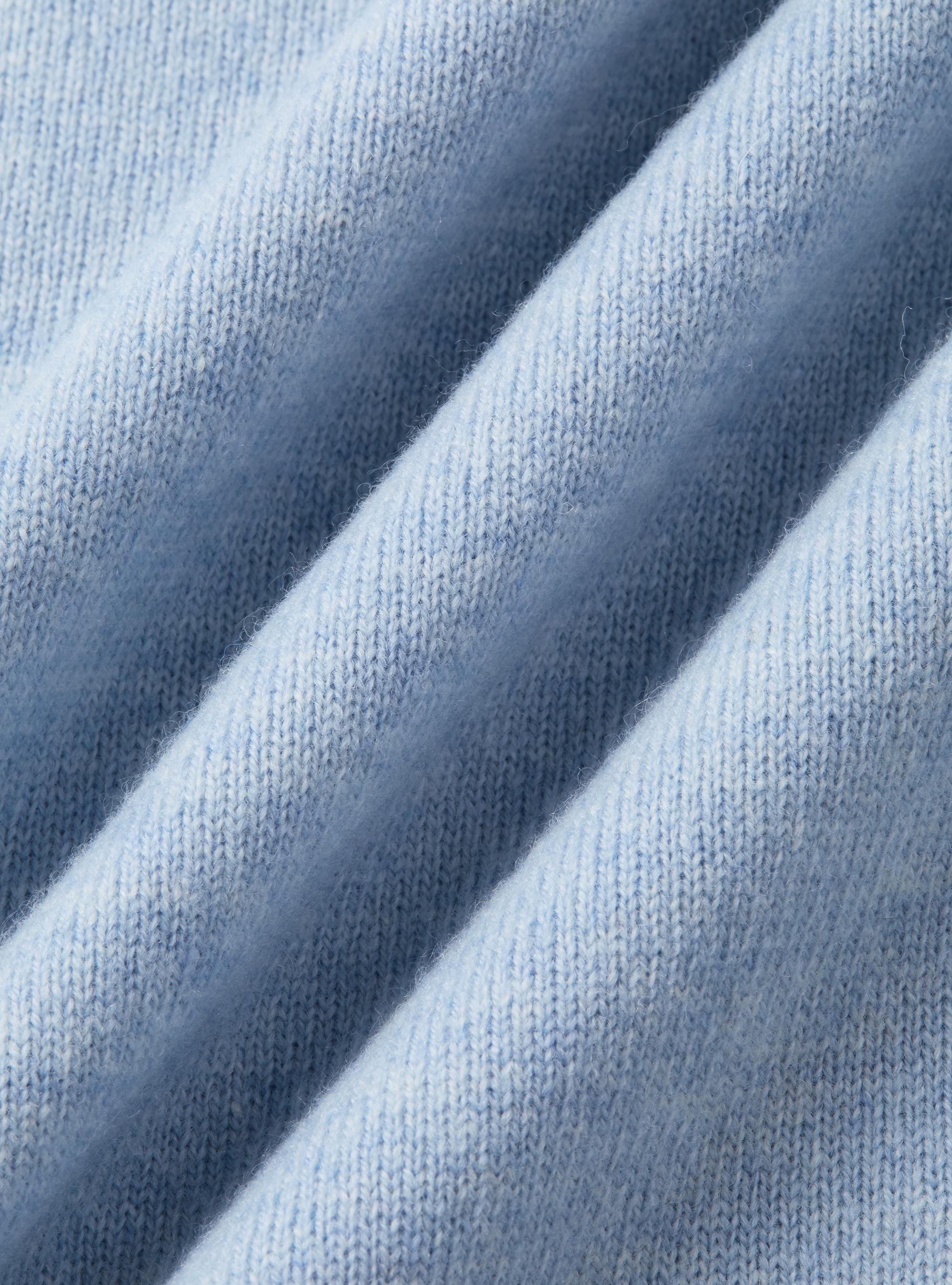 Lambswool and cashmere crew-neck sweater, AZZURRO POLVERE 0283C