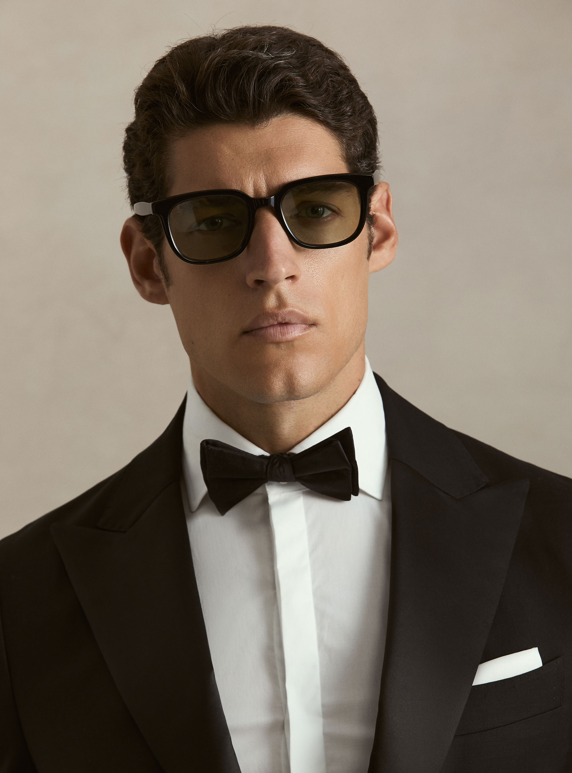 Giacca smoking in lana superfine 120's, NERO