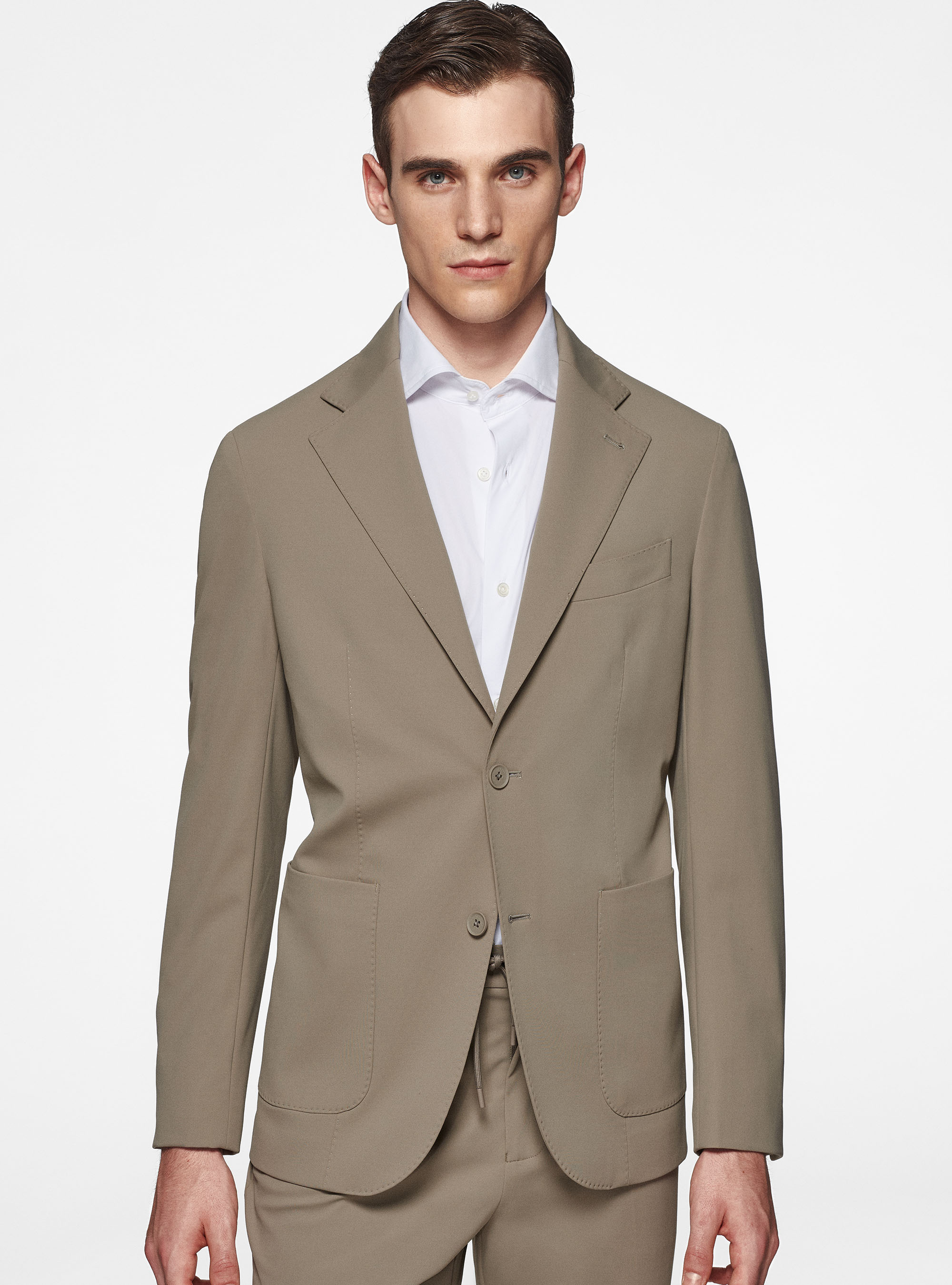 Giacca GT01 in nylon elasticizzato, FANGO