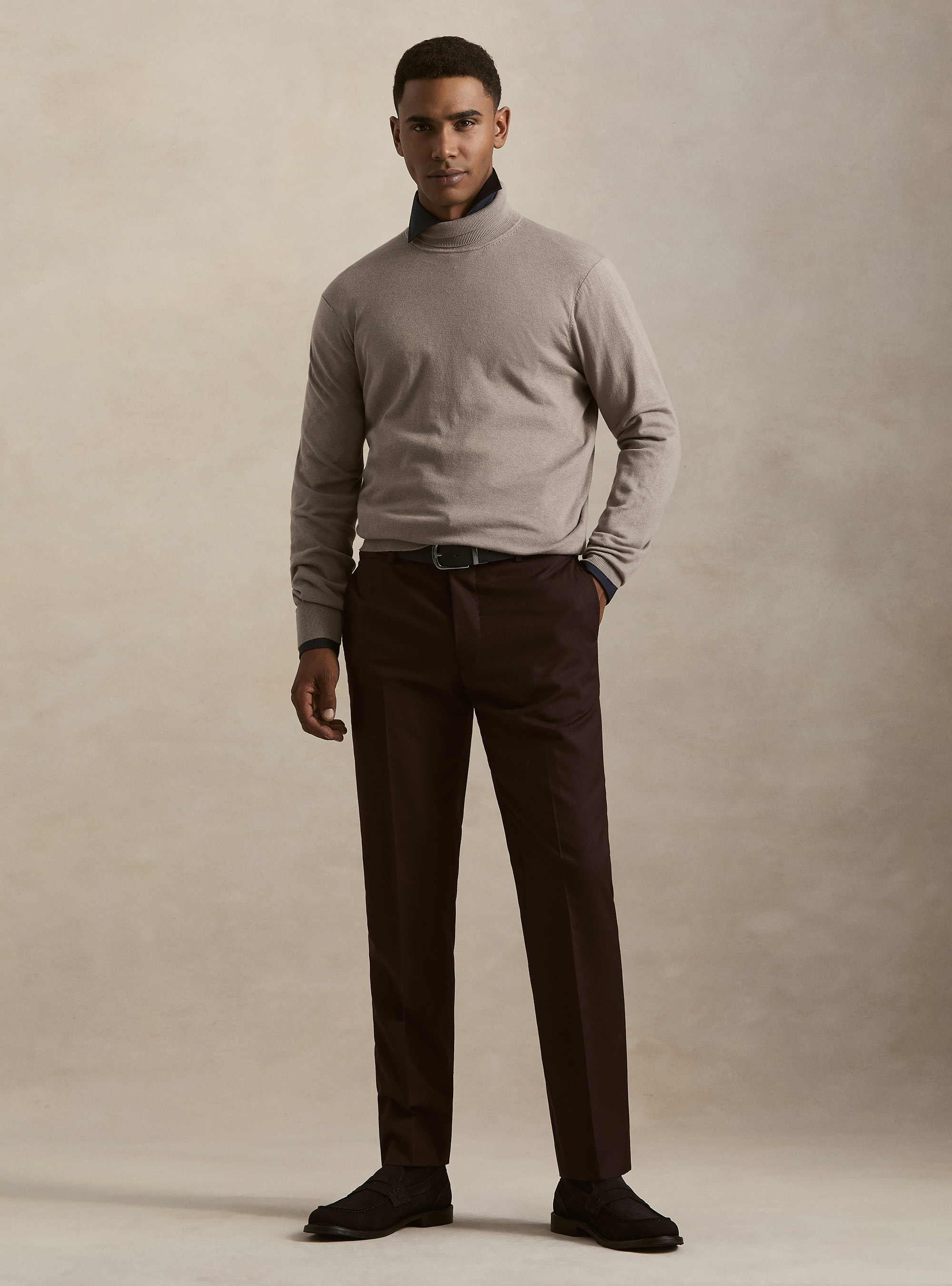 Dolcevita in cotone e cashmere, FANGO 0568C