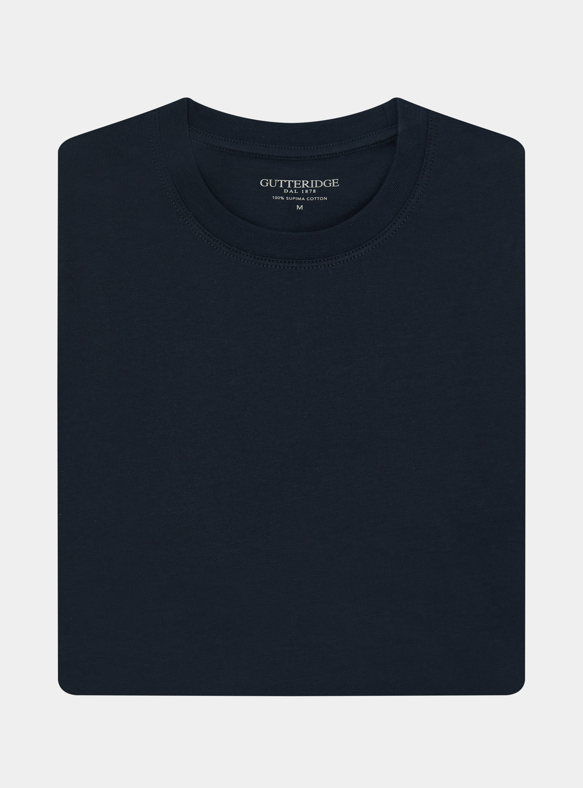 Camiseta de media manga de algod&oacute;n Supima, AZUL MARINO