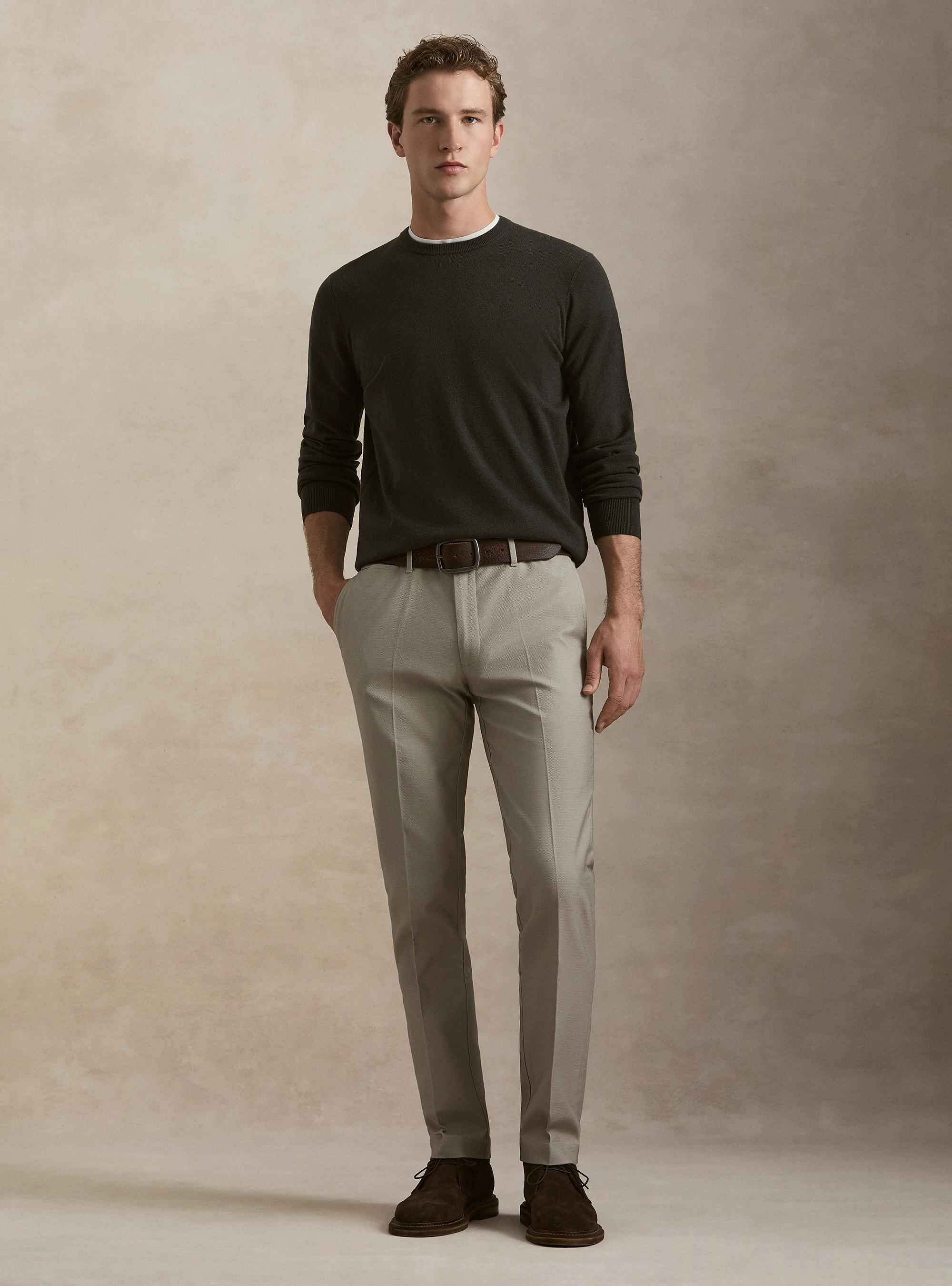 Wool and cashmere blend crewneck sweater, MILITARE 0609C